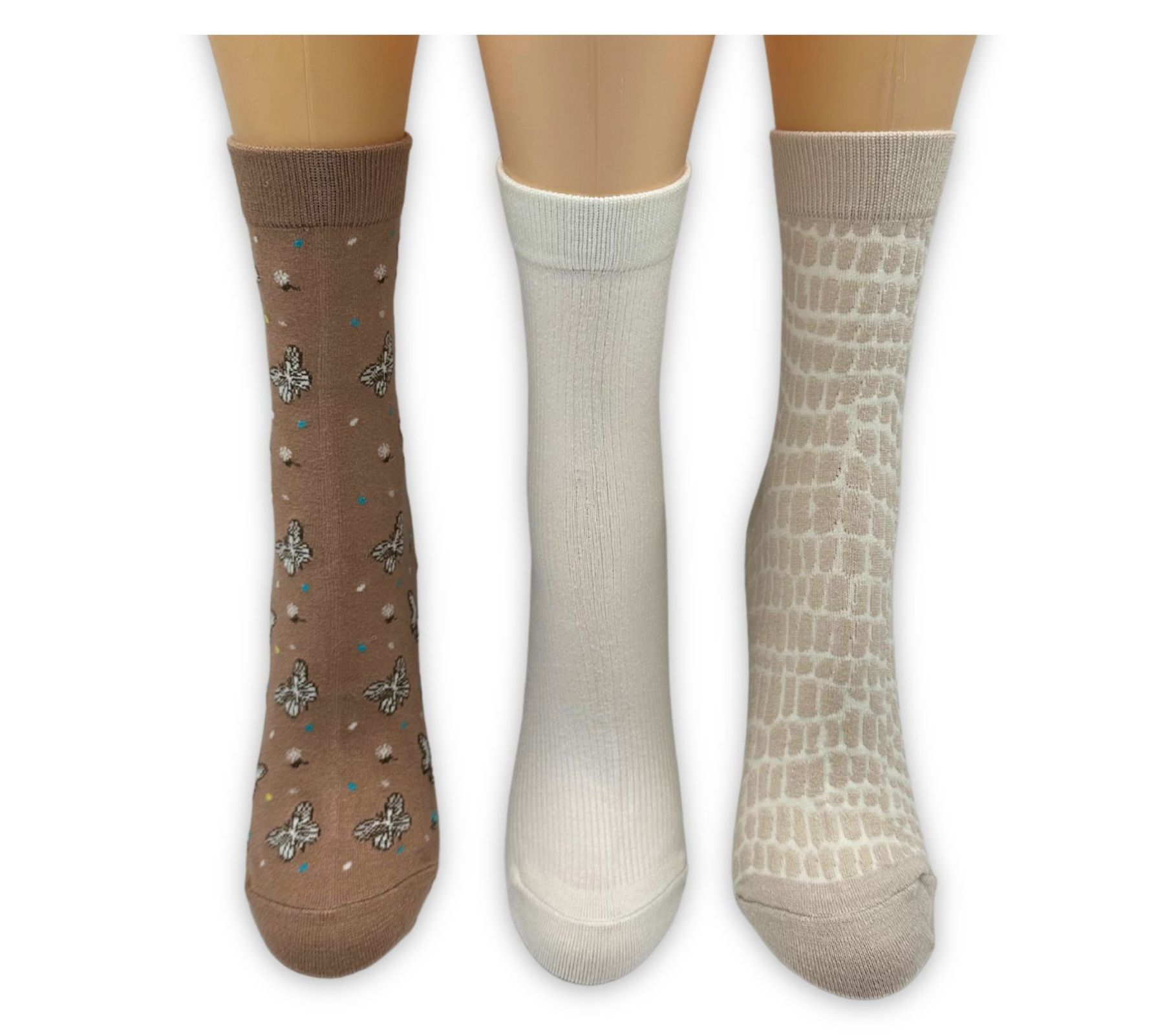 Brookstone Ladies' Set of 3 Rayon from Bamboo Crew Socks