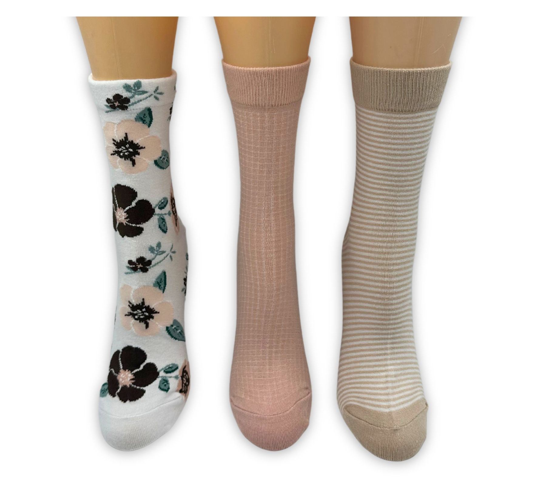 Brookstone Ladies' Set of 3 Rayon from Bamboo Crew Socks