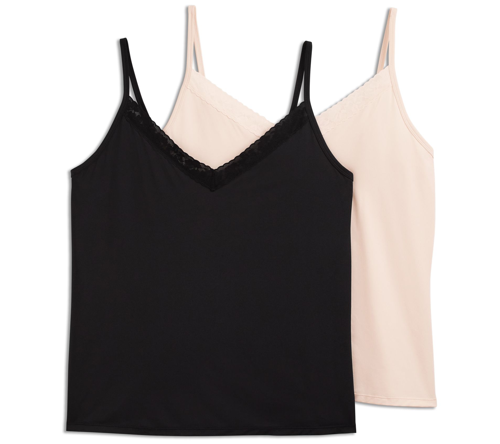 "As Is" Jockey Micro Soft Stretch Lace Cami Set of 2