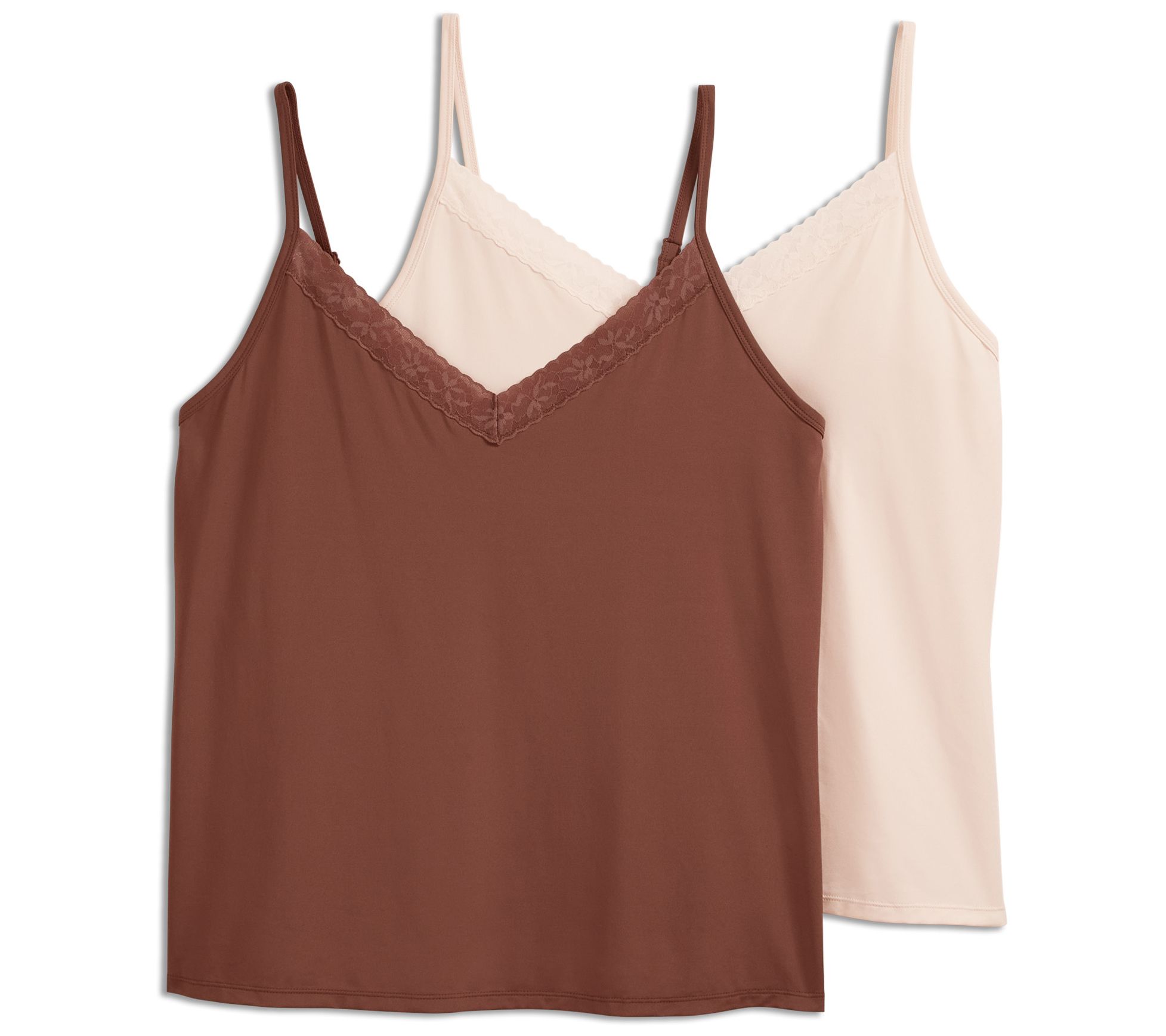 "As Is" Jockey Micro Soft Stretch Lace Cami Set of 2