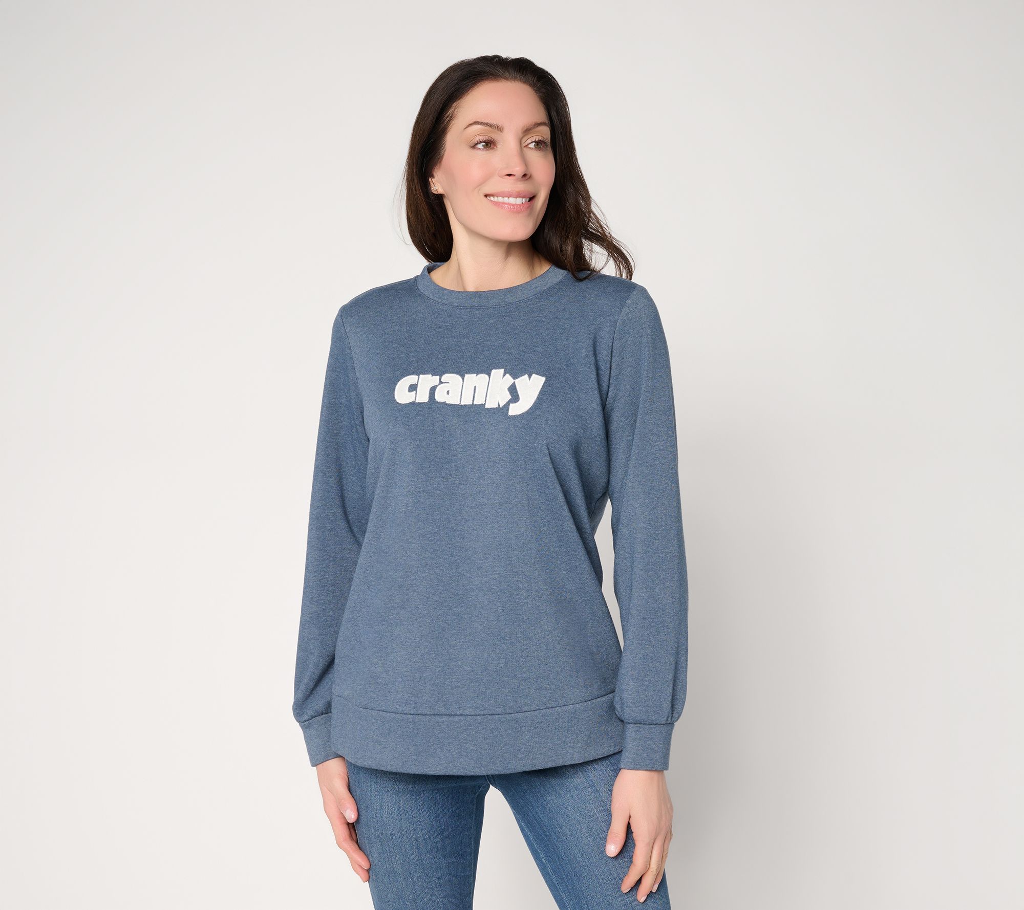 Belle by Kim Gravel Cranky Sponge Fleece Sweatshirt