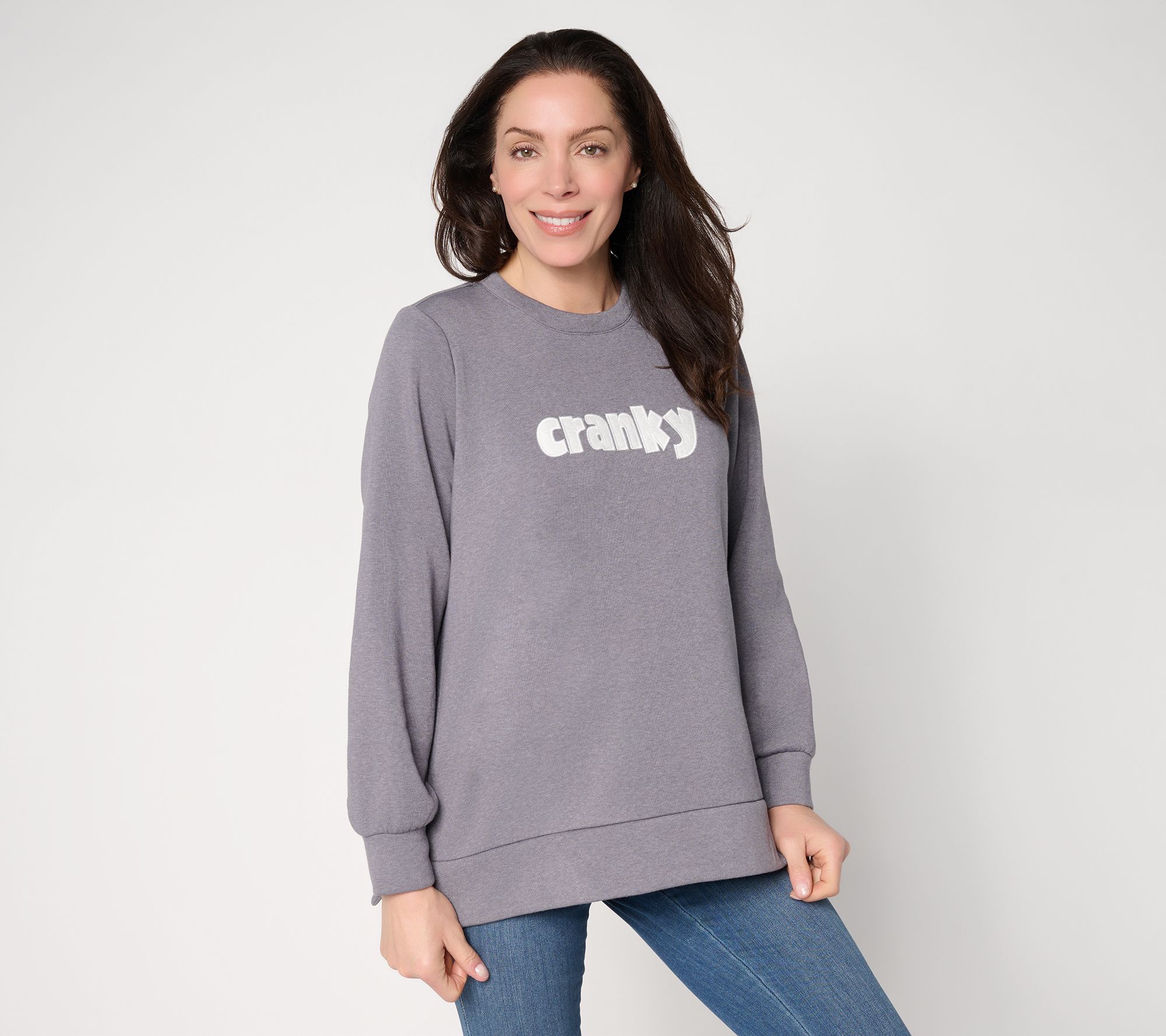 Belle by Kim Gravel Cranky Sponge Fleece Sweatshirt