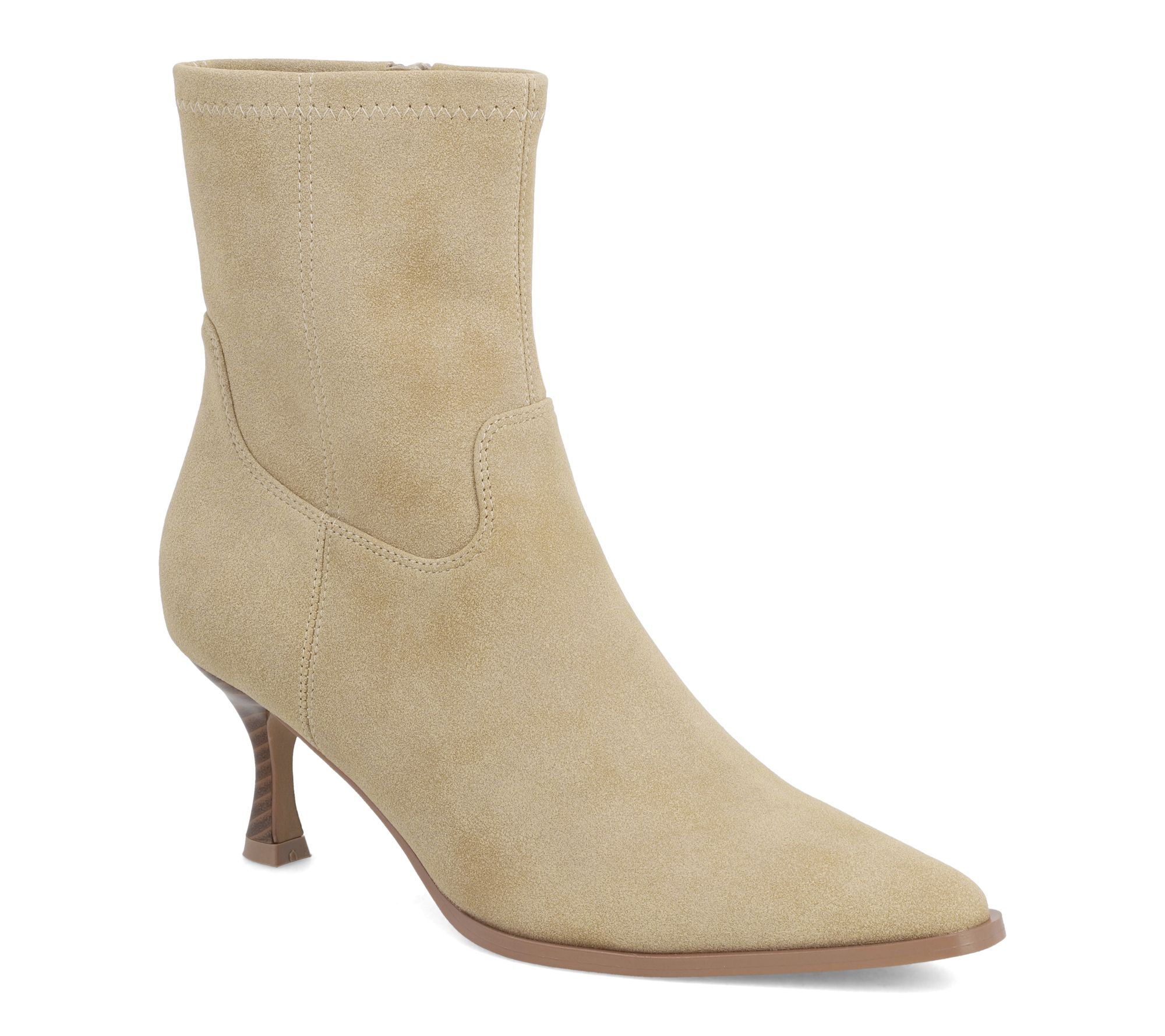 MIA Pointed Toe Kitten Heel Dress Booties - Aletta