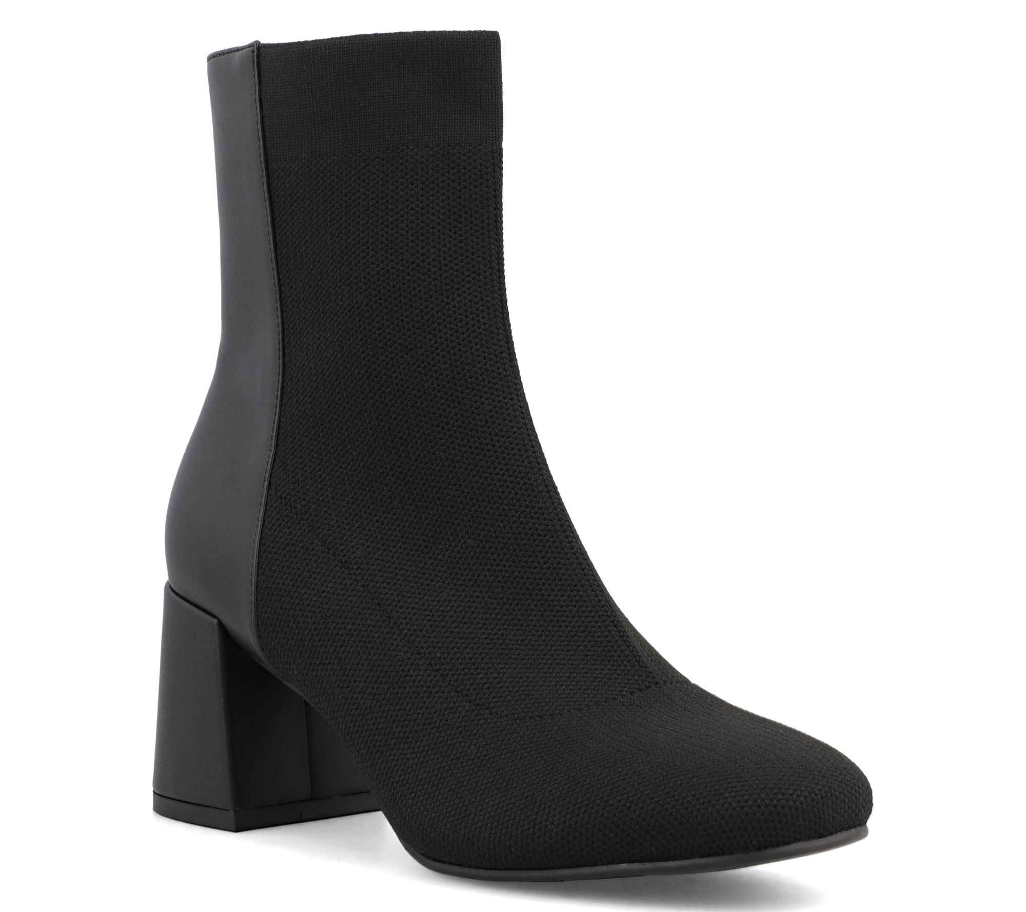 MIA Chic Contrast Block Heel Dress Boots - Bronwen