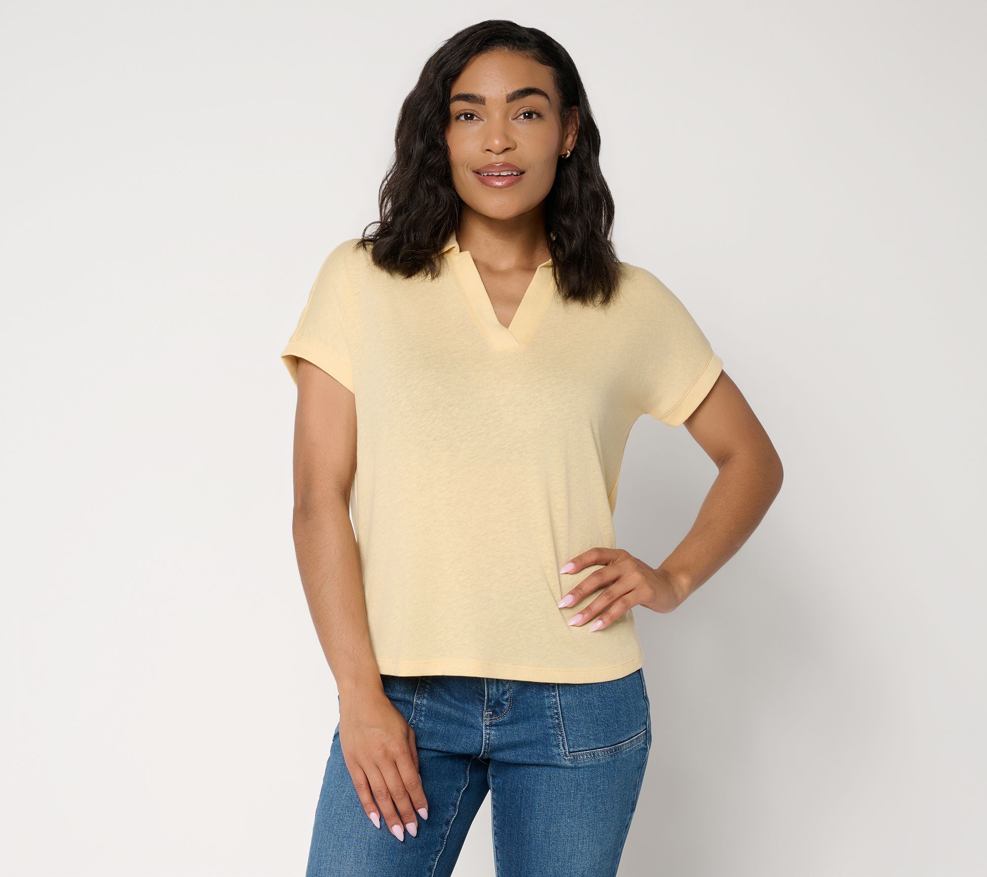 Barefoot Dreams Slub Jersey Polo