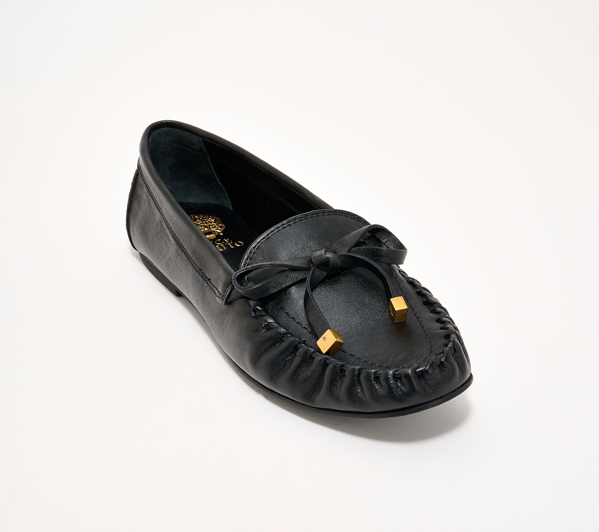 Vince Camuto Ruched Leather Loafers - Katenas