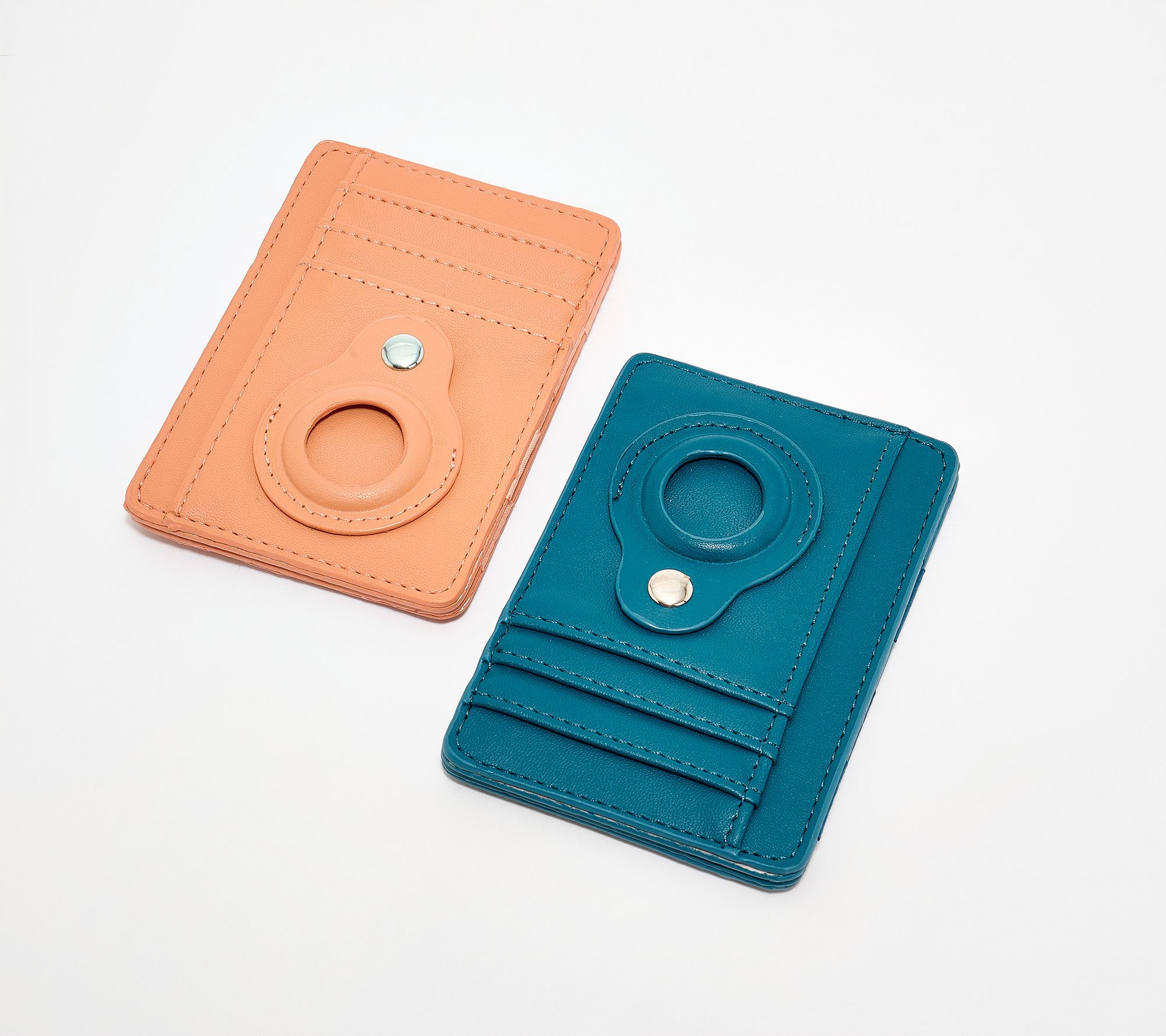 MysticMagic Set of 2 RFID Blocking Wallet w/ Airtag Holder