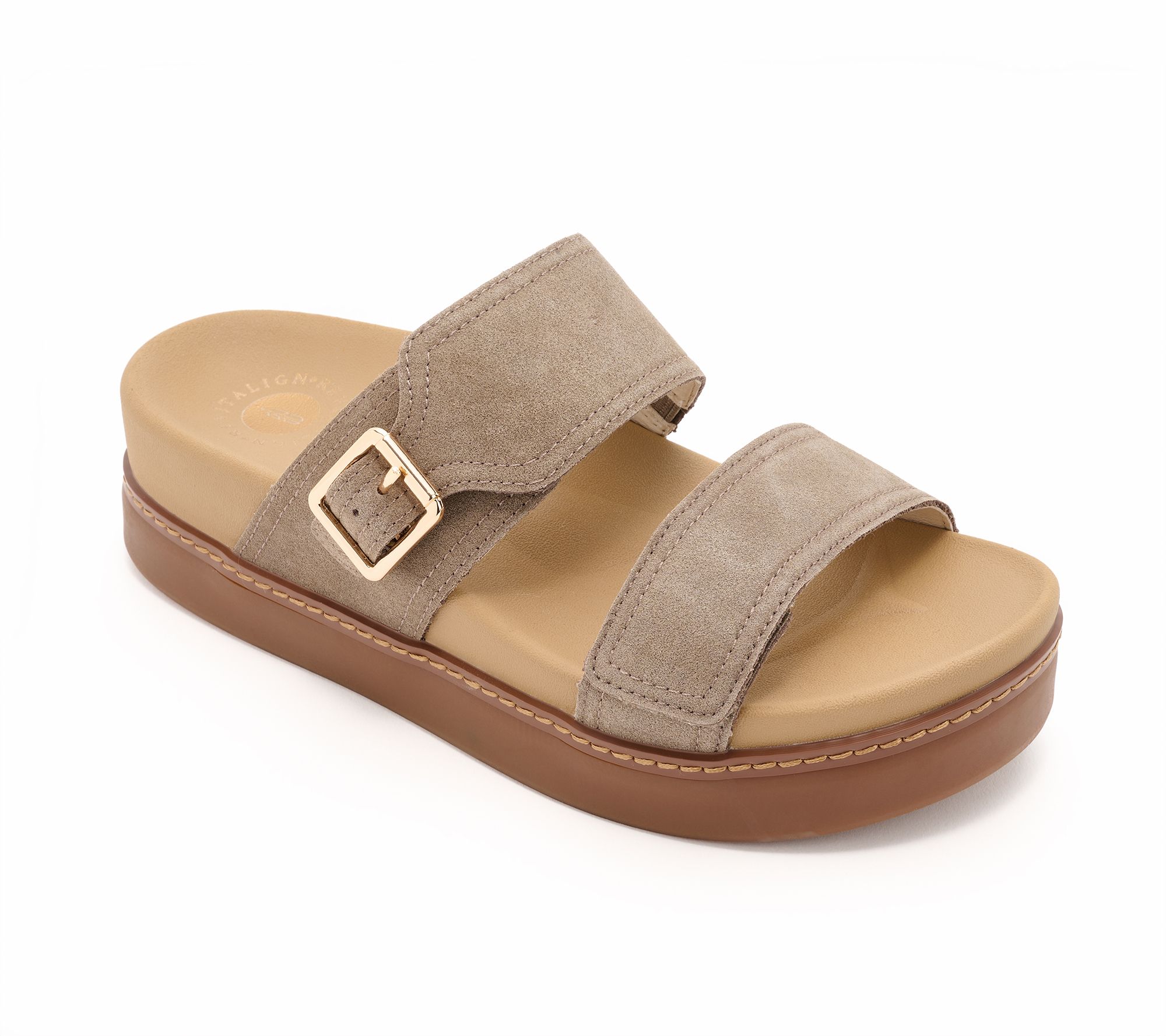 Revitalign Leather Adjustable Slide Sandals - Nova Jane