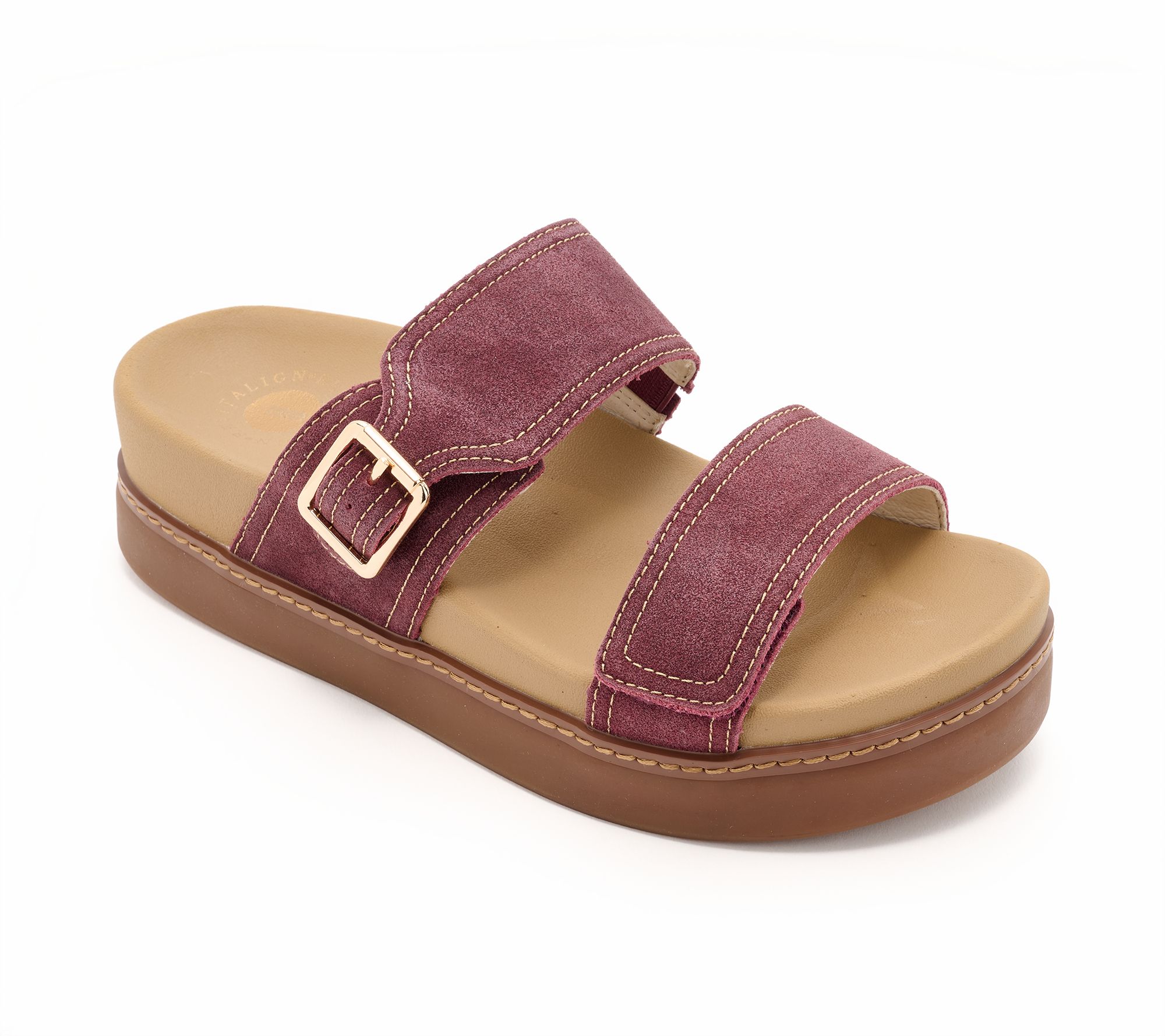 Revitalign Leather Adjustable Slide Sandals - Nova Jane