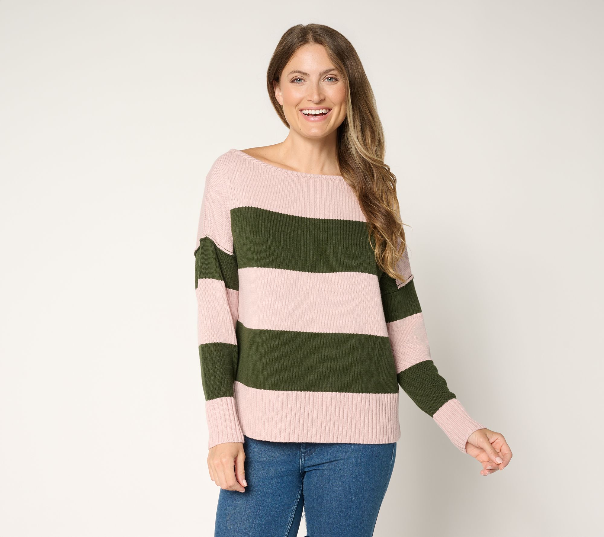 "As Is" Studio Park x Amy Stran 100% Cttn One Shoulder Sweater