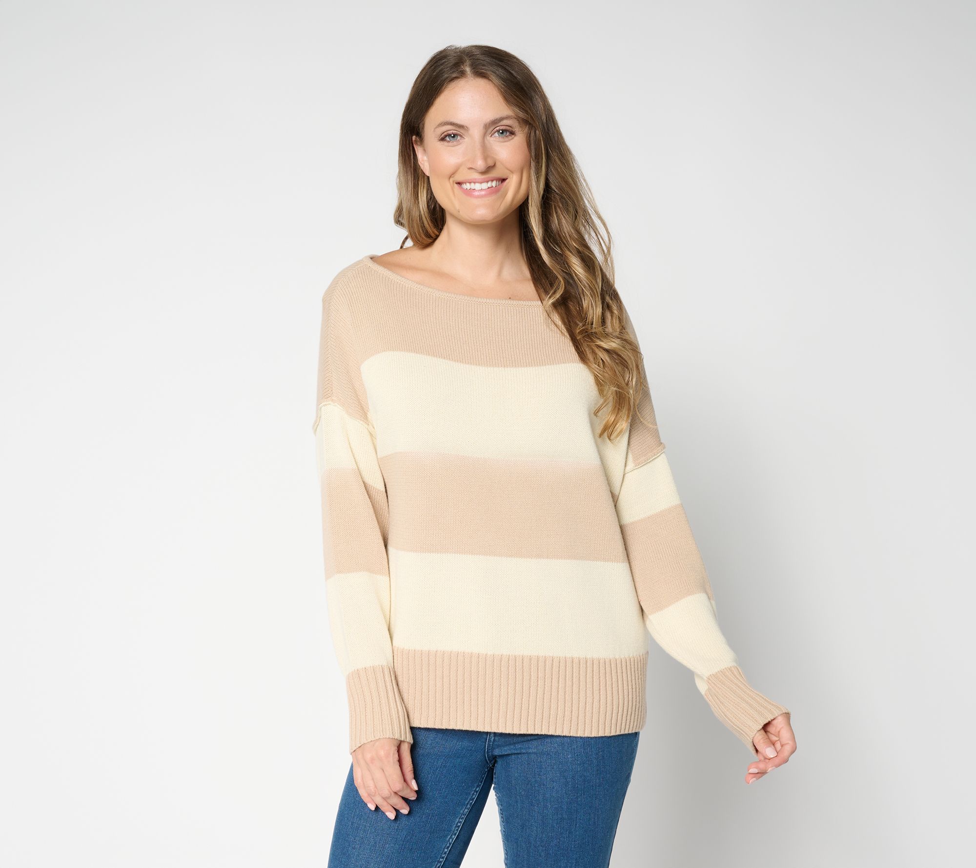 "As Is" Studio Park x Amy Stran 100% Cttn One Shoulder Sweater