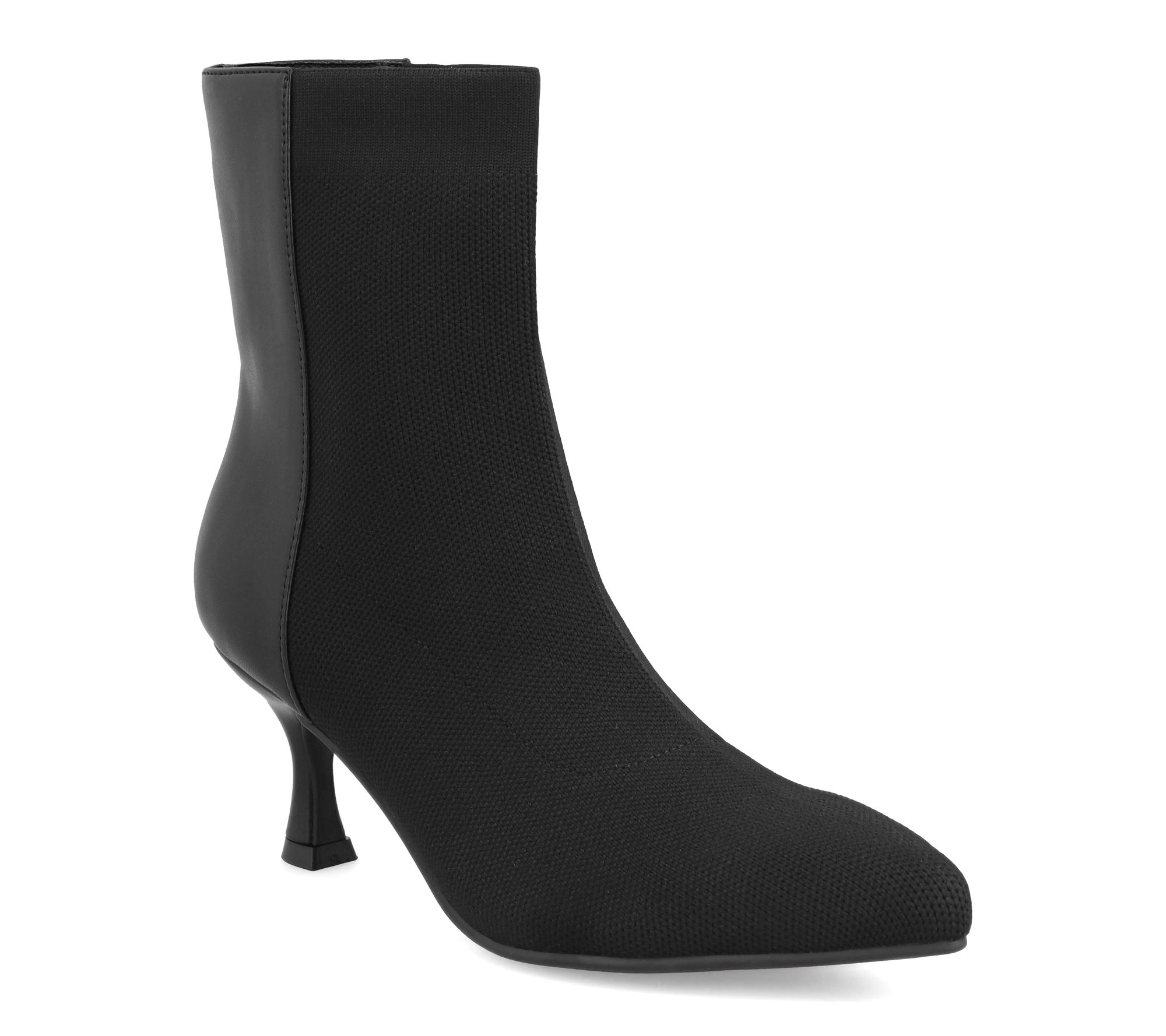 MIA Pointed Toe Kitten Heel Dress Booties - Ediva