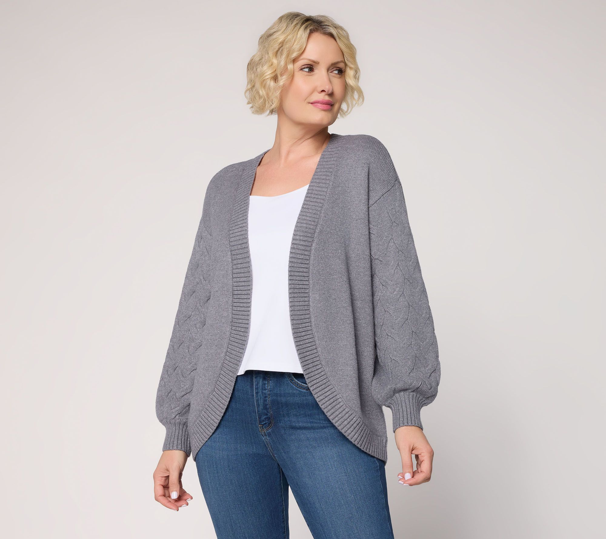 BEAUTIFUL by Lawrence Zarian Open Front Cocoon Cardigan