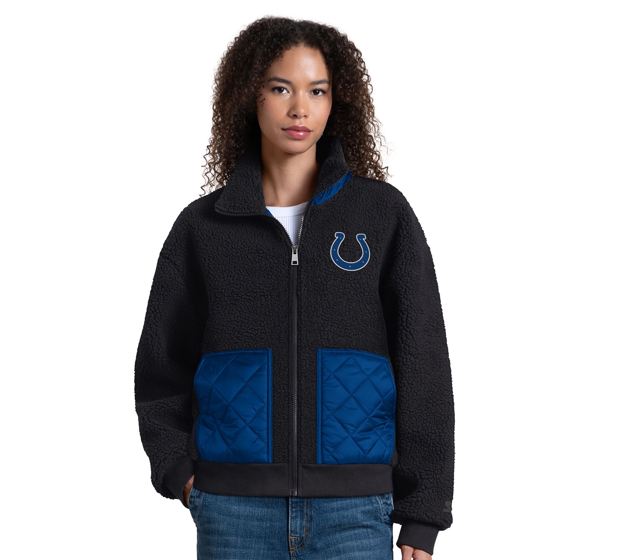NFL Officially Licensed Women's Mixed Media Zip Jacket