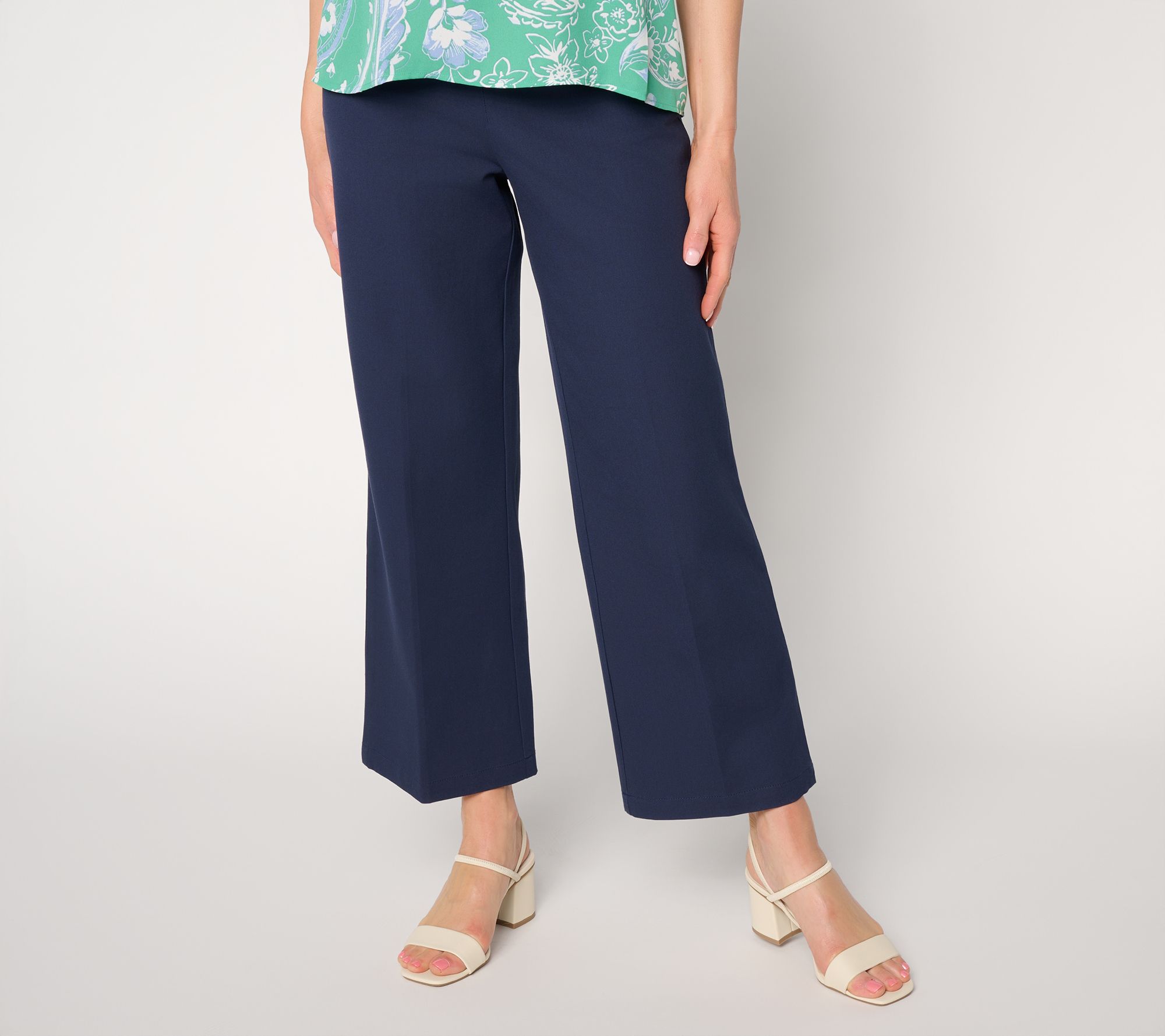 "As Is" BEAUTIFUL by Lawrence Zarian Petite Wide Leg Ankle Pant