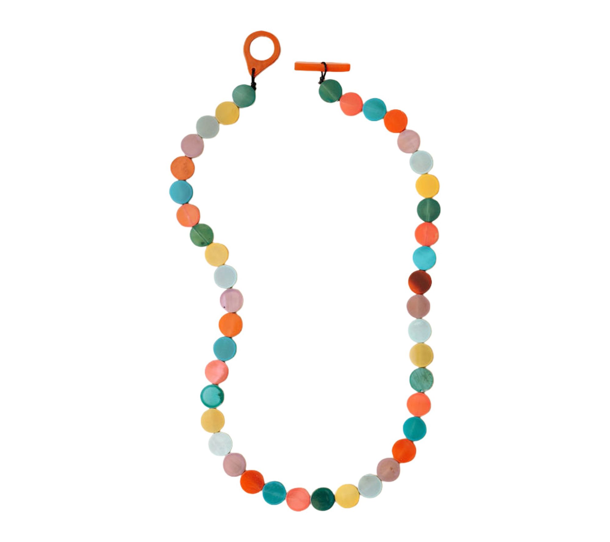 Sunshine Tienda Buffalo Horn Multicolor Confetti Bead Necklace