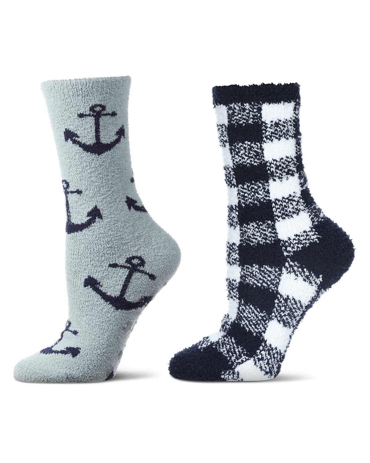 2 Pair Women's Cozy Plush Crew Socks