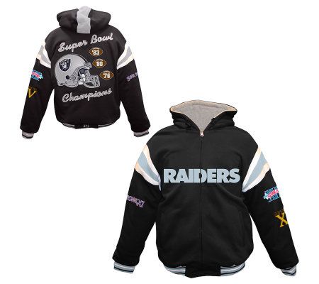Vintage Game Day By Fans Gear Oakland Raiders Hooded Jacket Size XXL
