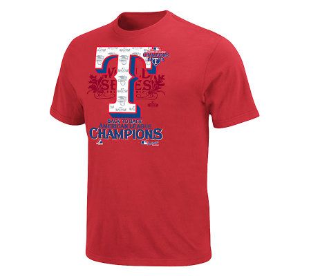 Majestic Texas Rangers World Series 2011 T Shirt Mens XL Red MLB