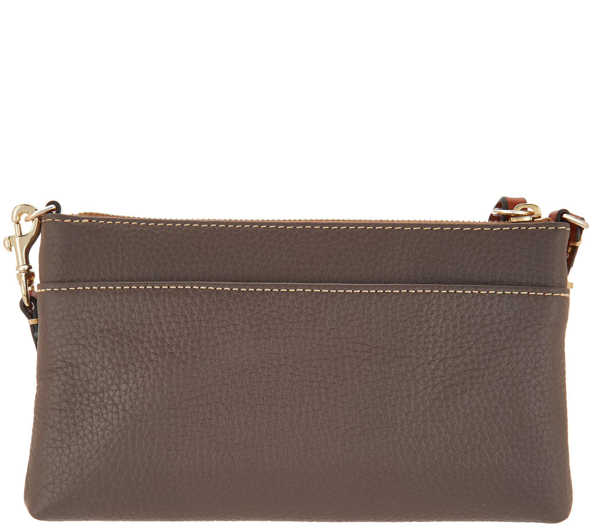 Dooney & Bourke Pebble Leather Double Zip Wristlet on QVC 