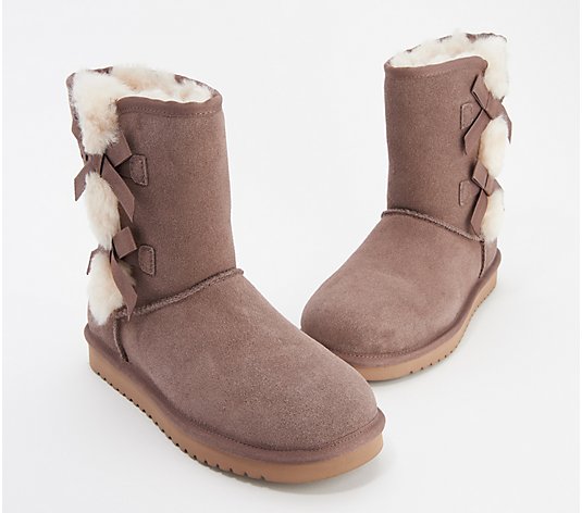 Koolaburra by UGG Suede Bow Short Boots - Victoria