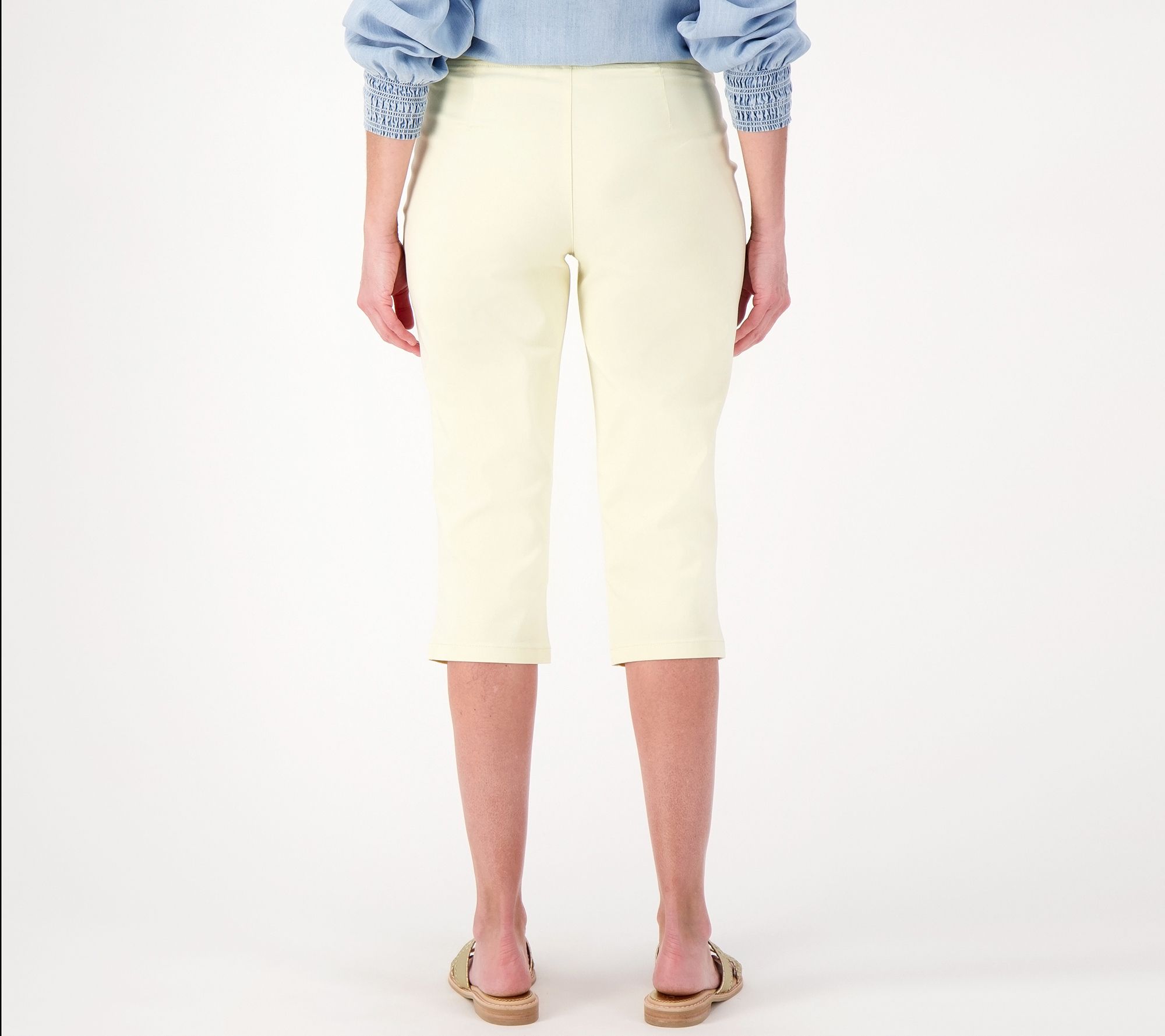 Belle by Kim Gravel Citi Twill Capri Pants - QVC.com