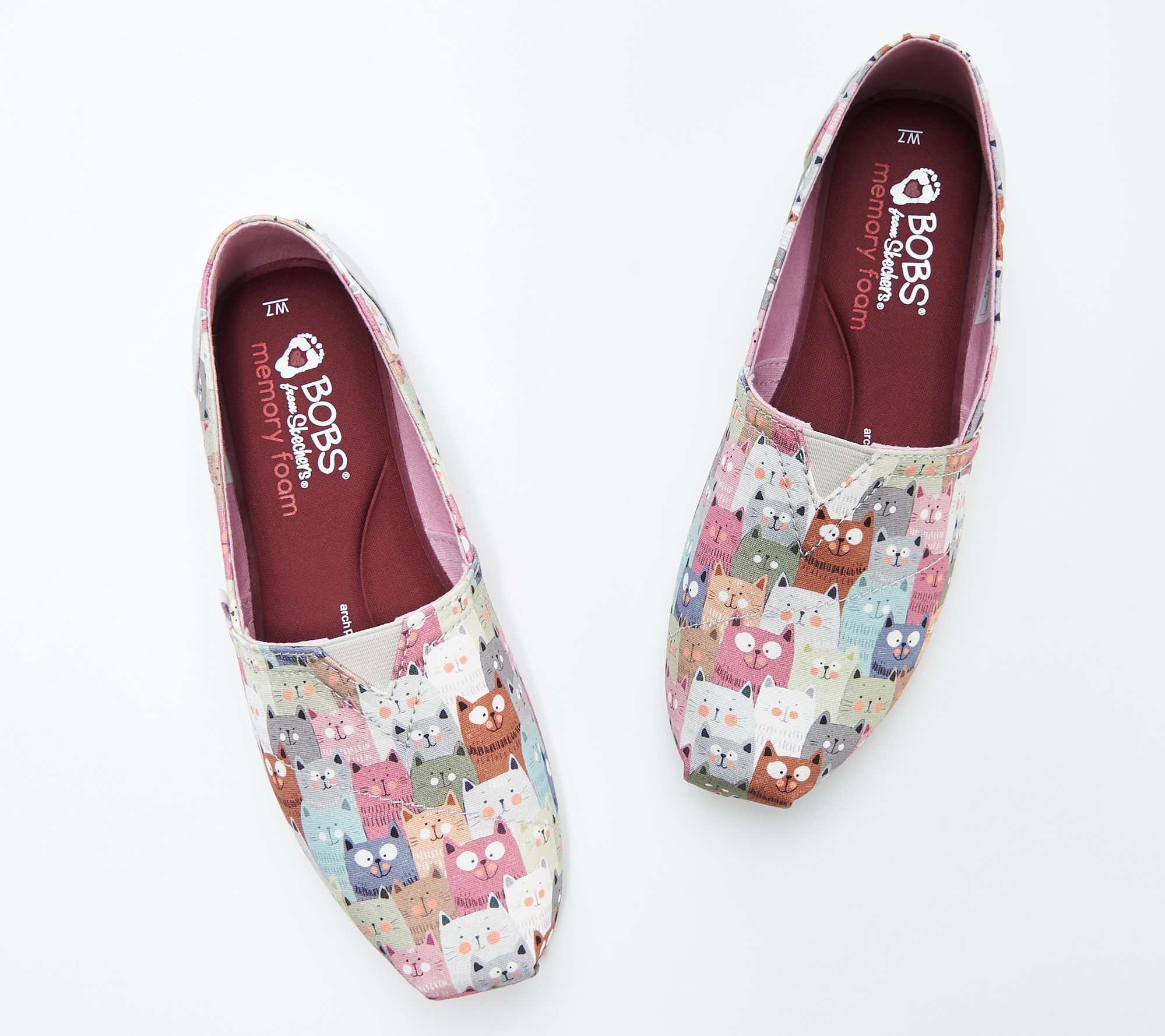  Skechers  BOBs Slip On Shoes  Kitty  Jam Page 1  QVC com