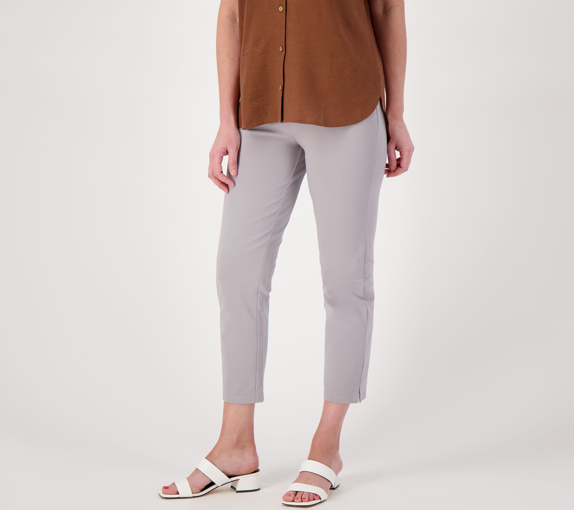 Susan Graver, Pants & Jumpsuits, Susan Graver Weekend Premium Stretch  Pullon Capri Leggings White Small