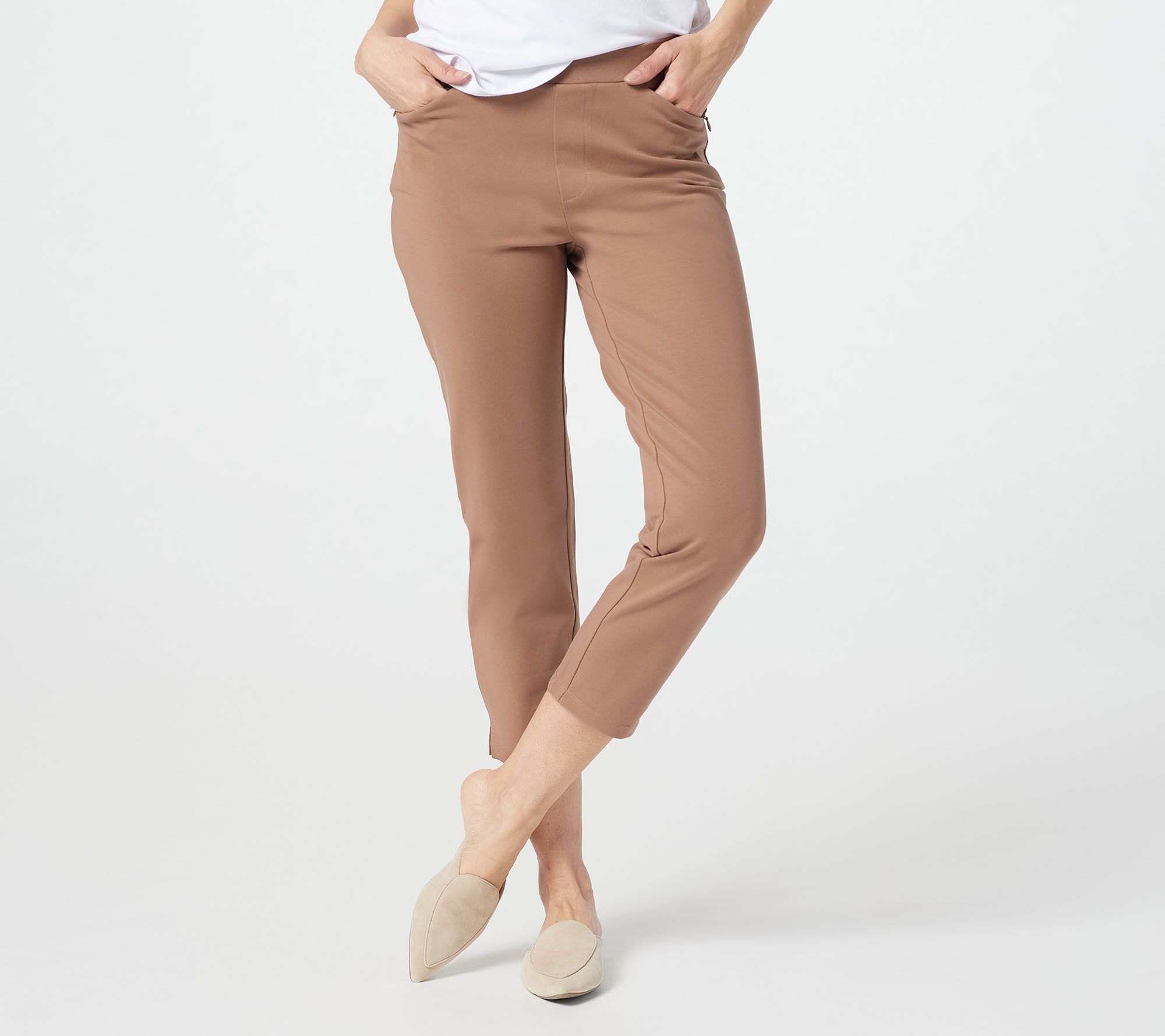 Susan Graver Petite Weekend Premium Stretch Crop Pants