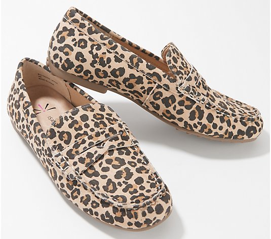 Isaac Mizrahi Live! Faux Suede Printed Moccasin