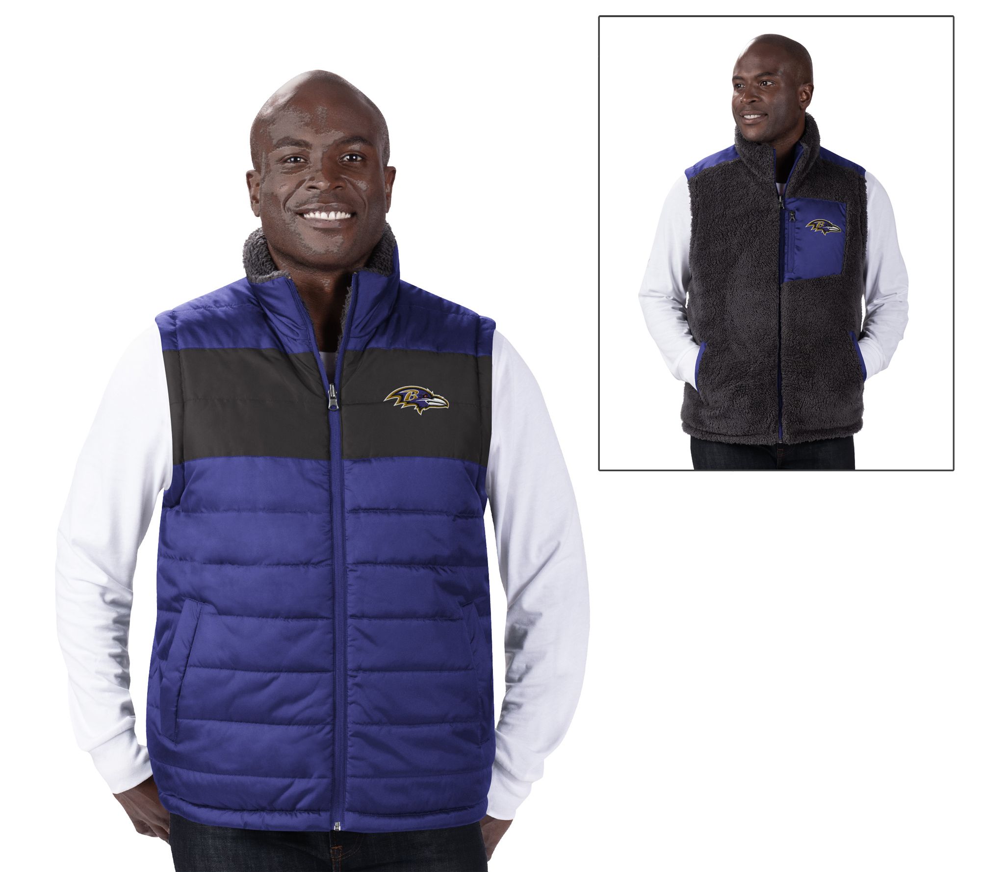 qvc nfl reversible hoodie