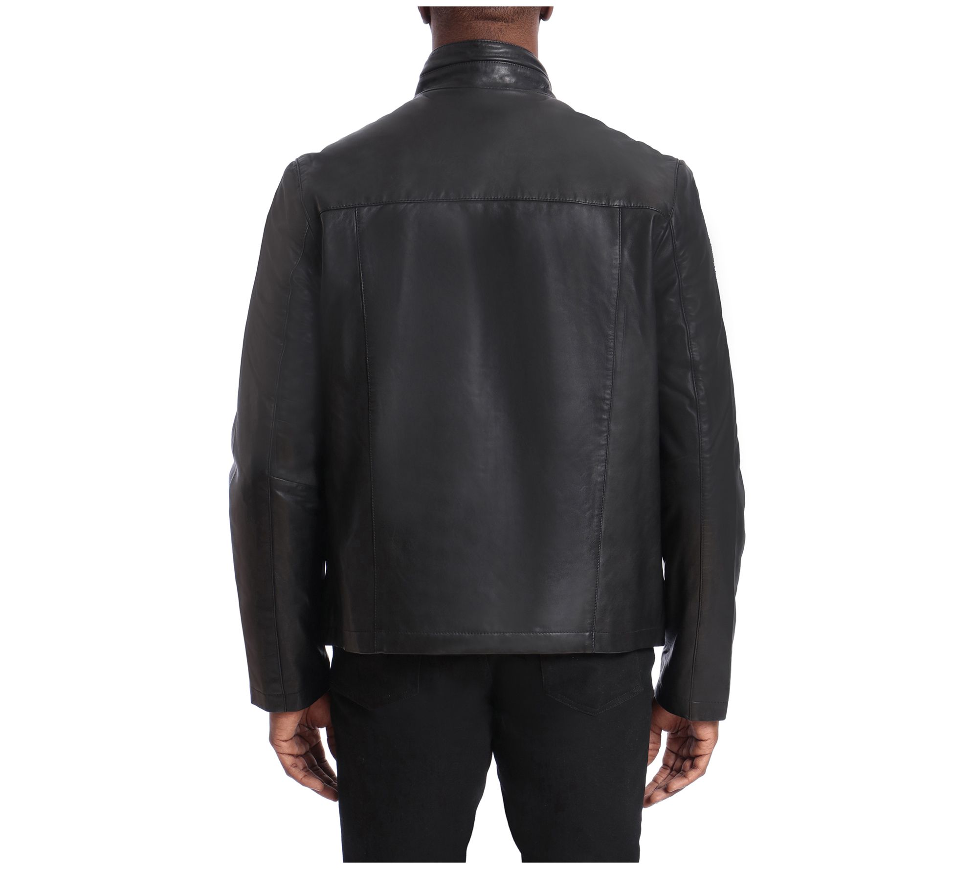 Bagatelle Men's Heritage Lamb Leather Moto Jacket - QVC.com