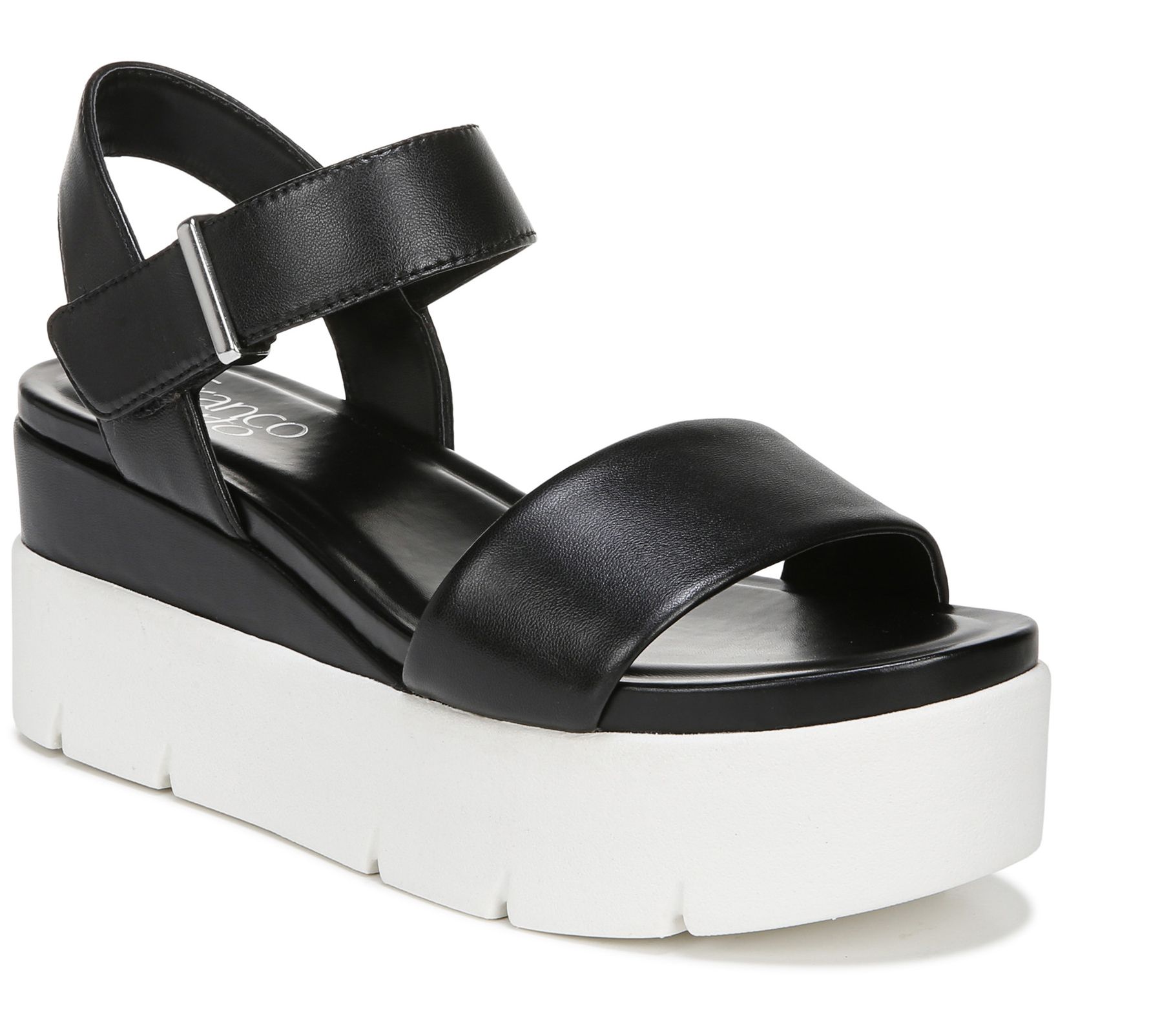 franco sarto black strappy sandals