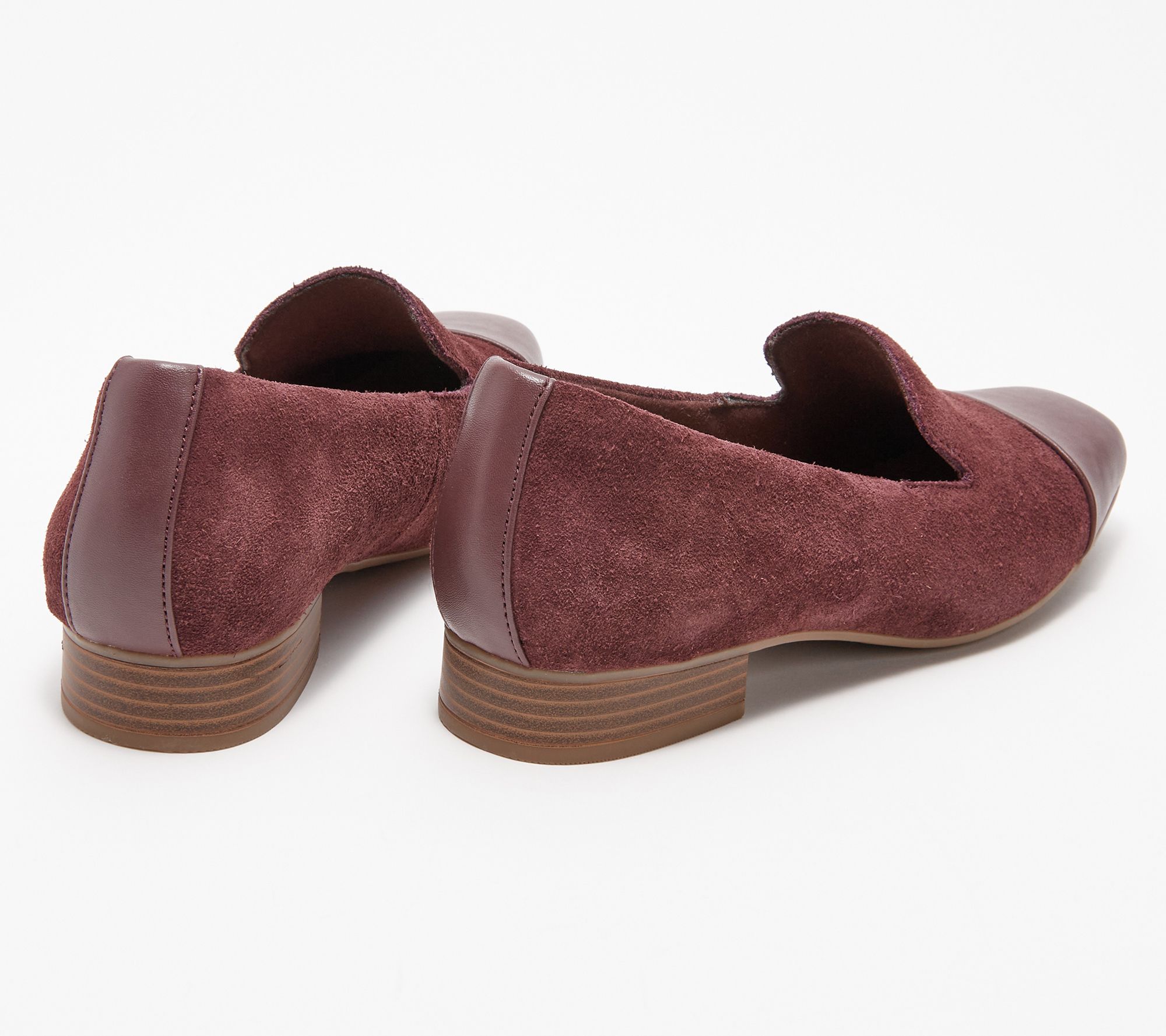 Clarks Collection Suede Cap-Toe Loafers - Tilmont Step - QVC.com