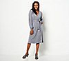 Girl With Curves Ribbed Faux Wrap Sweater Dress