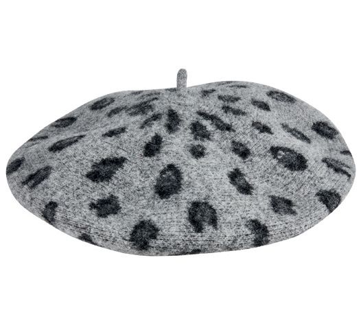 San Diego Hat Co. Leopard Print Wool Beret