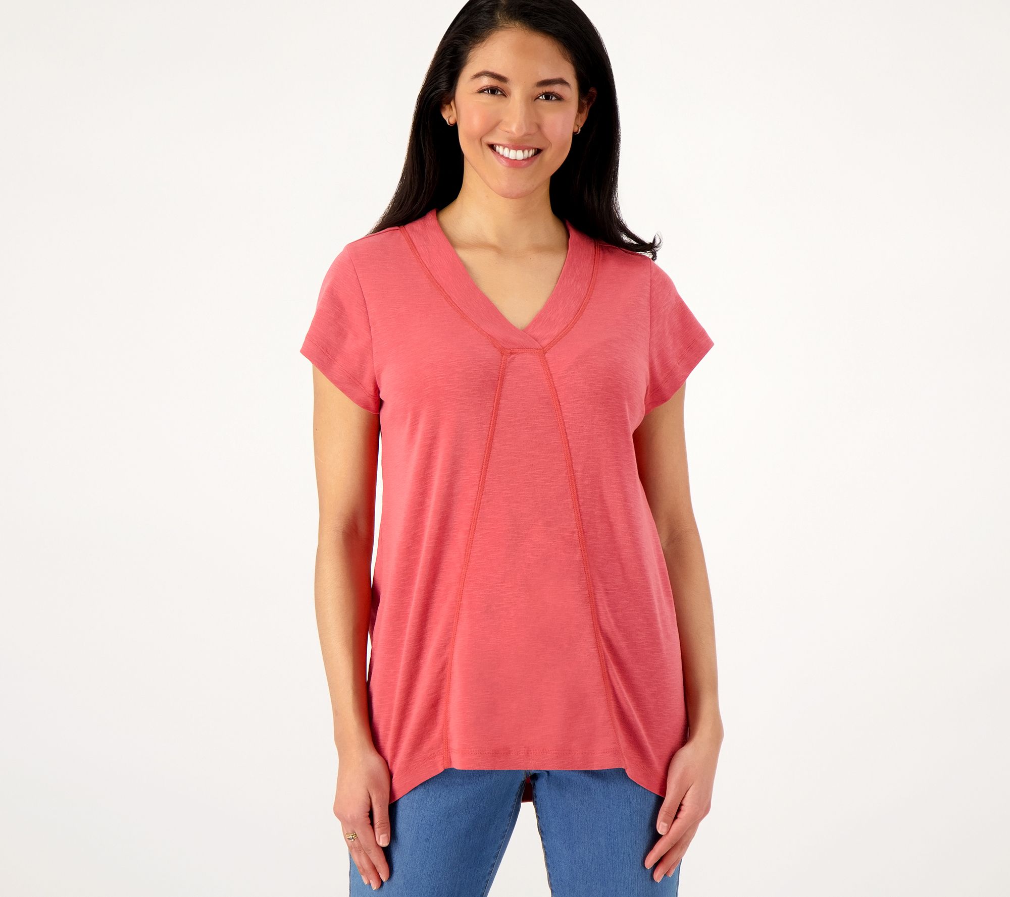 Denim & Co. Canyon Retreat Regular High-Low Relaxed Tunic