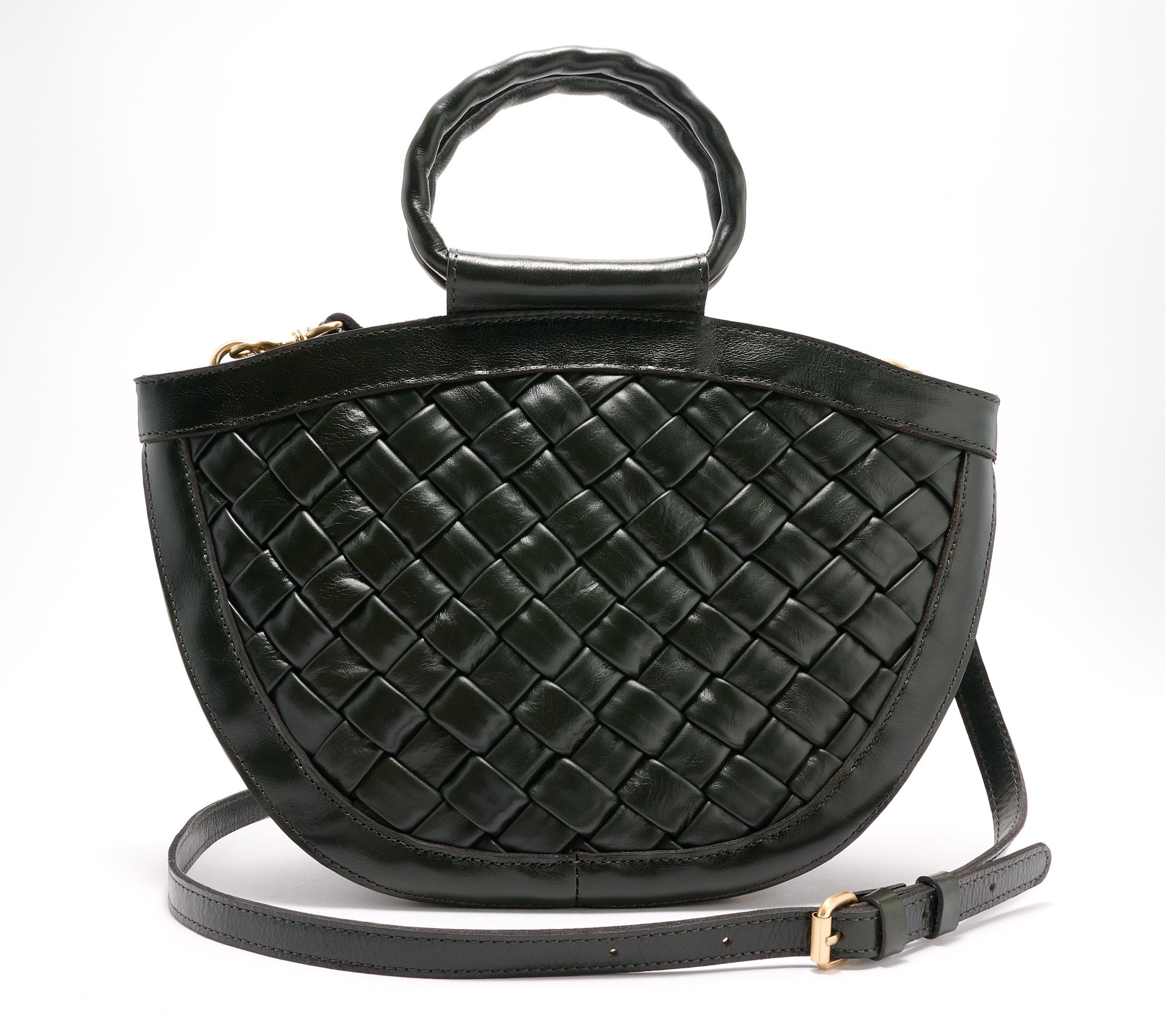 Patricia Nash Woven Leather Oliena Top Handle Satchel