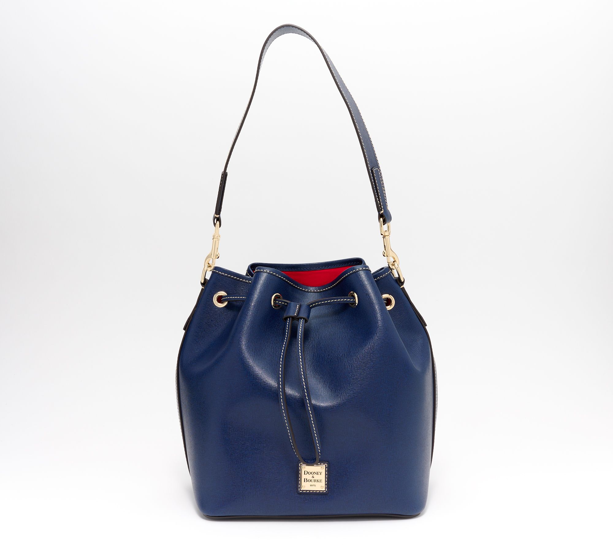 Dooney & Bourke Saffiano Leather Drawstring Bucket Bag