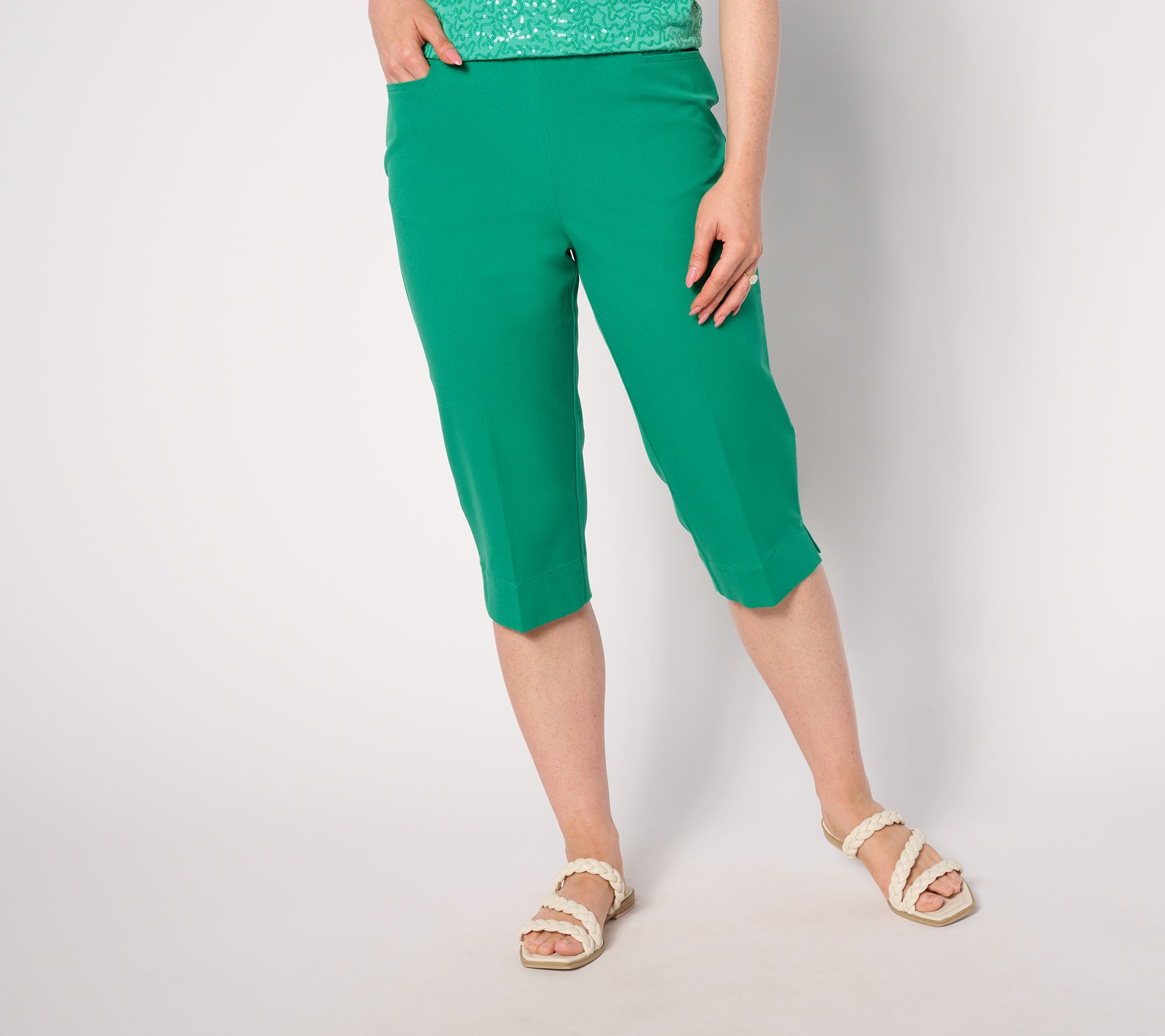 Isaac Mizrahi Live! Regular 24/7 Stretch Pedal Pusher w/ Pockets