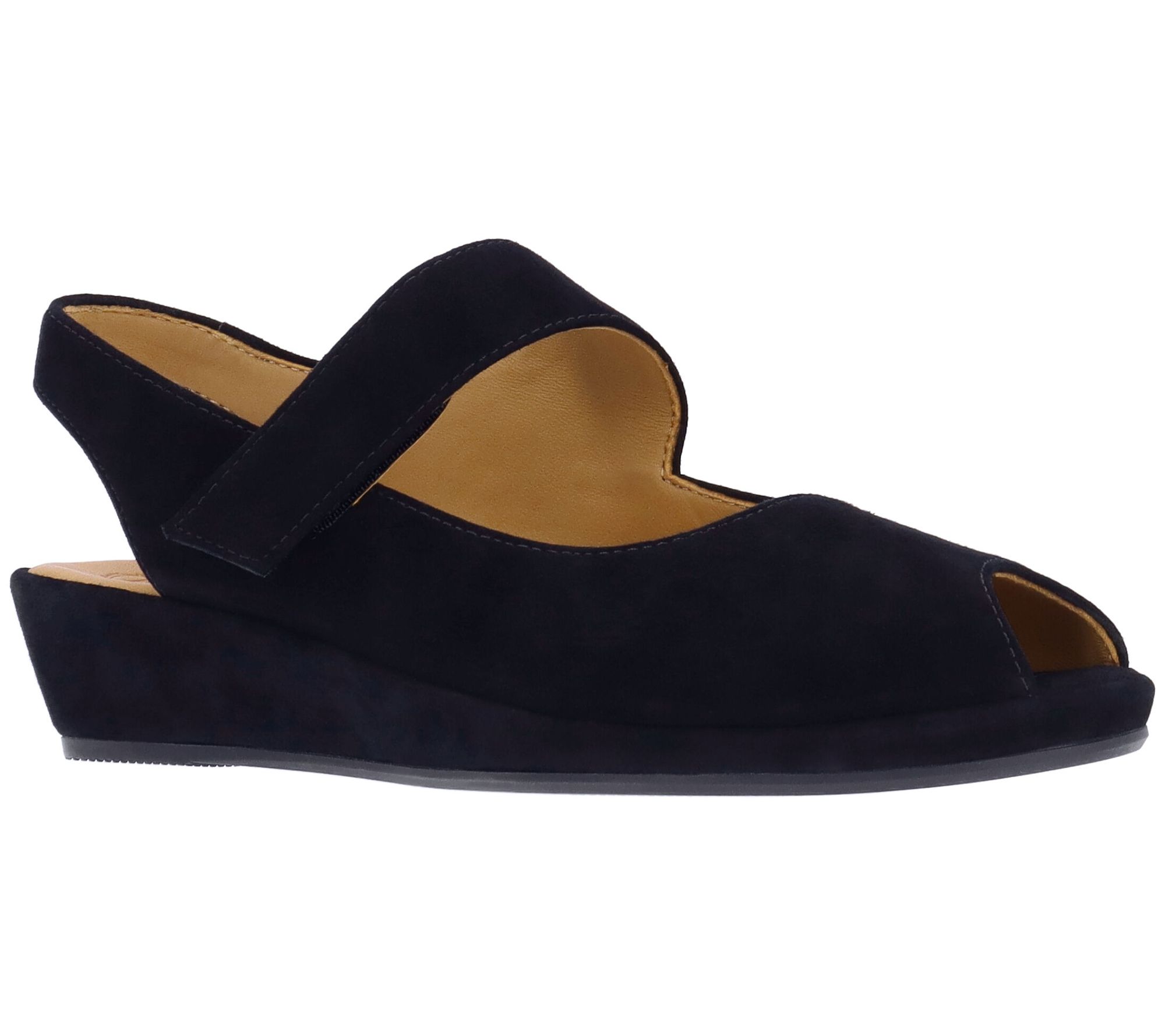 L'Amour Des Pieds Peep Toe Sandal - Berilita Suede