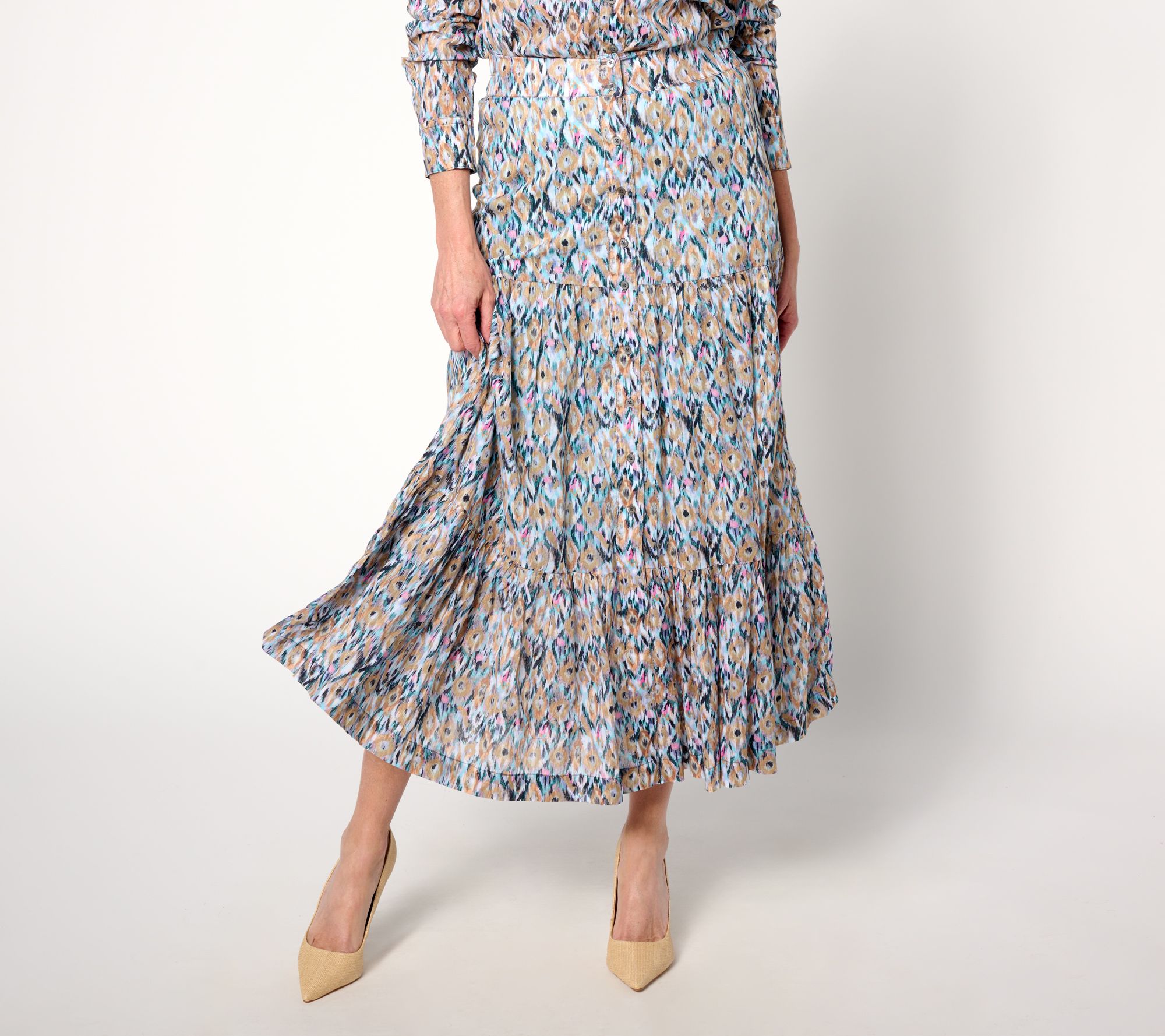 "As Is" NIC+ZOE Printed Tiered Skirt