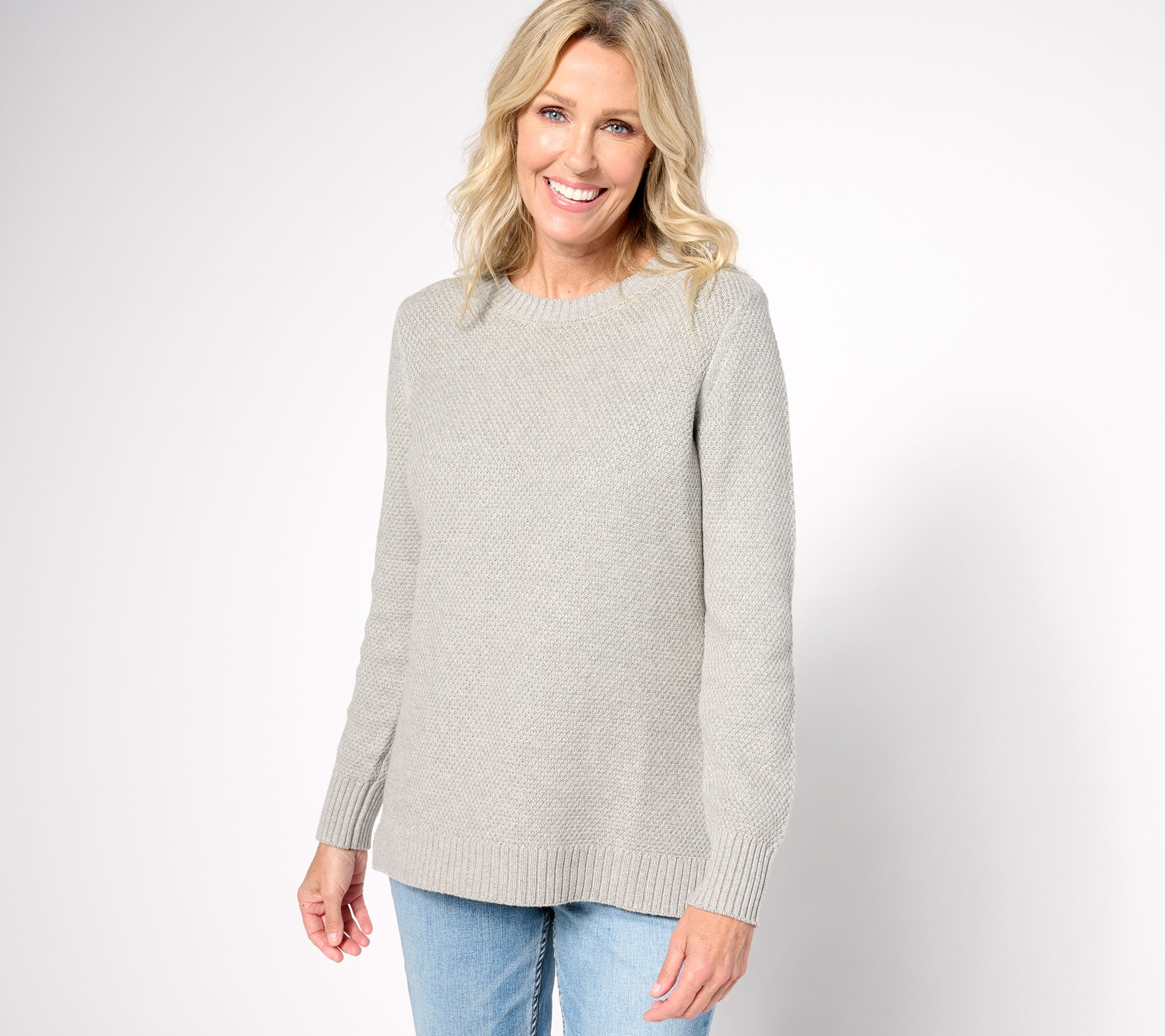 J. Hill Burn grey cashmere store sweater