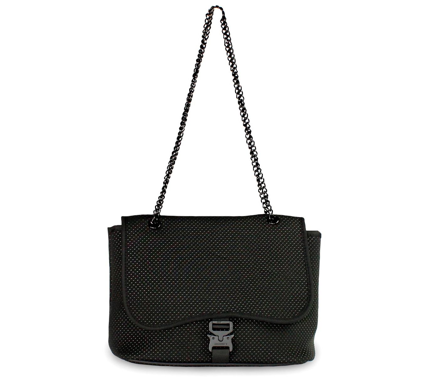 Pop Ups Brand Neoprene Flap Buckle Bag withChain Strap