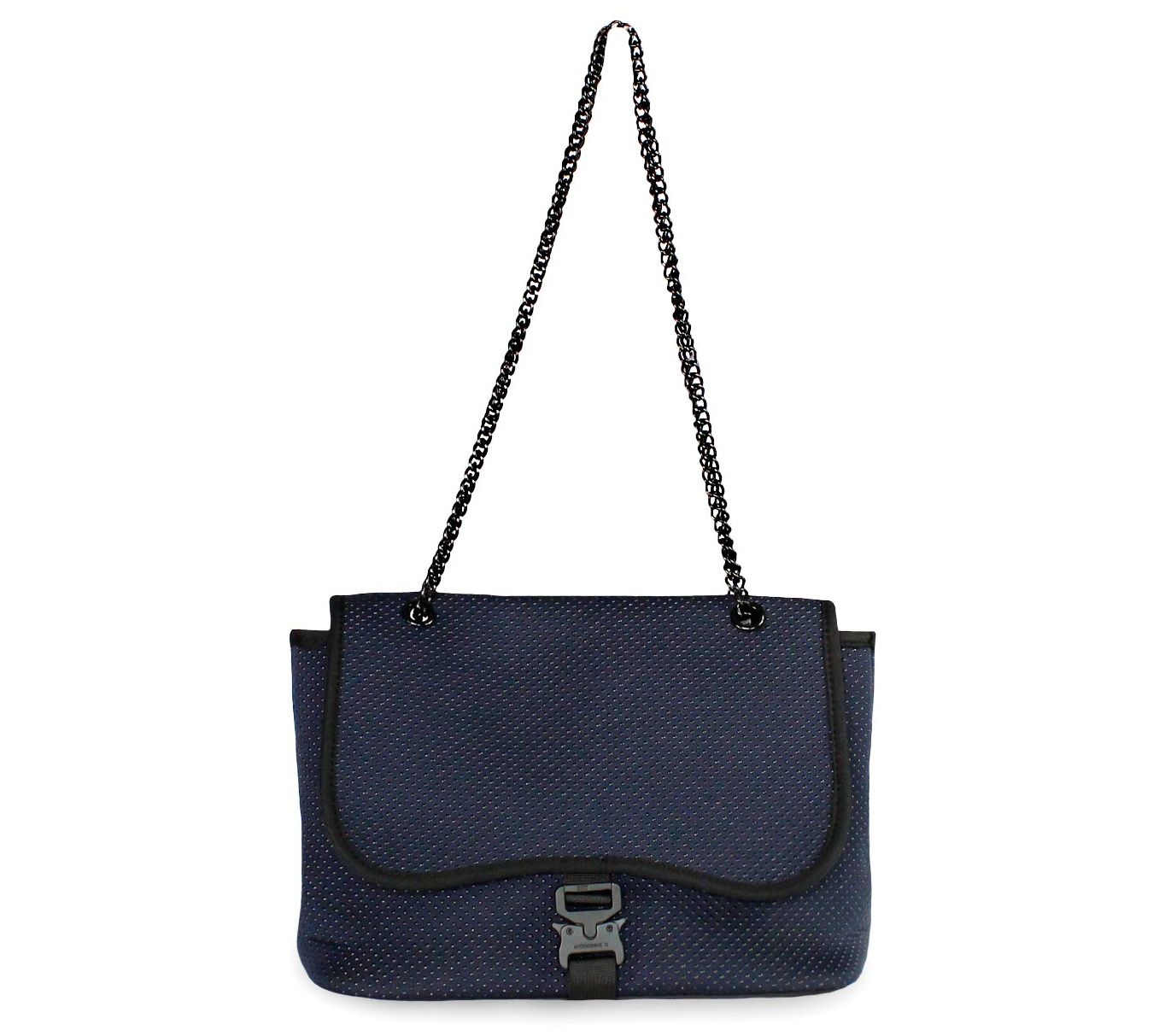 Pop Ups Brand Neoprene Flap Buckle Bag withChain Strap