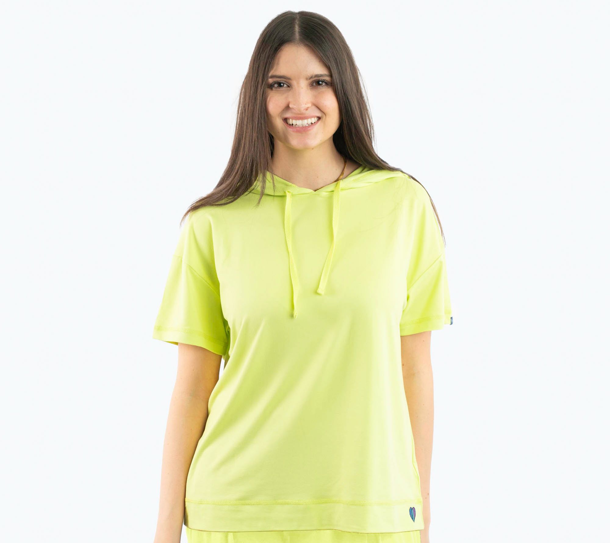 Lug Lounge Brushed Jersey Short Sleeve Hoodie - Coupe