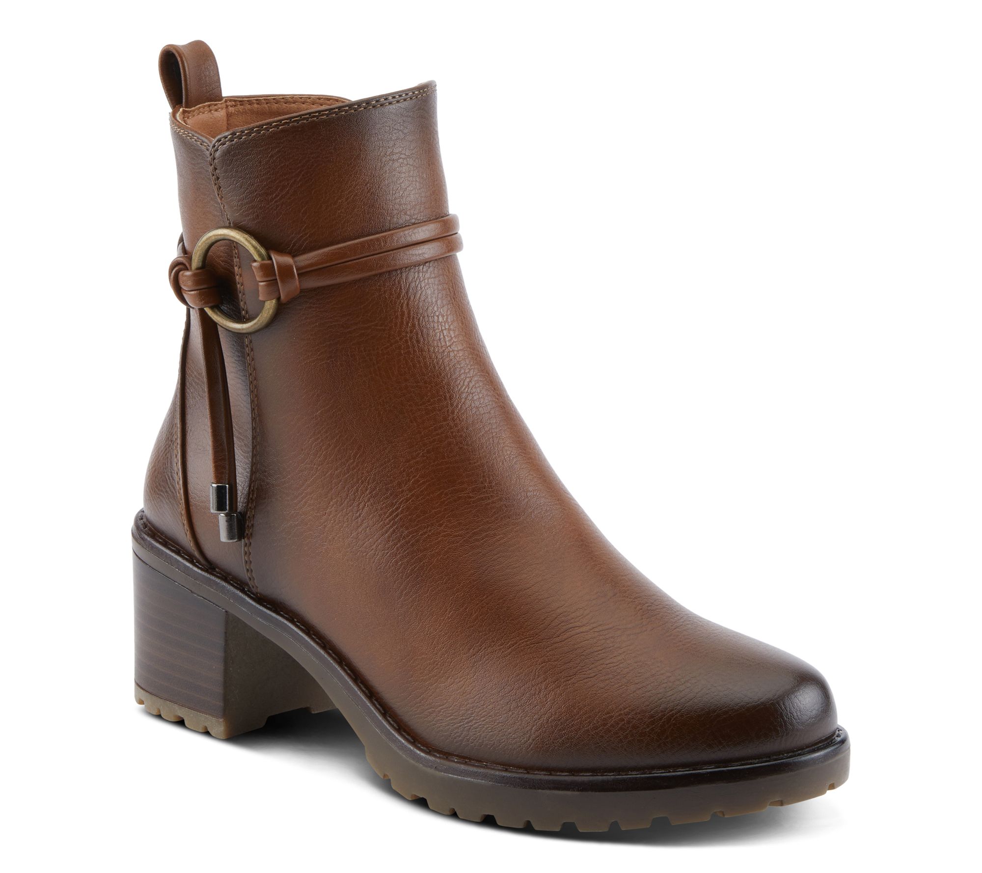Patrizia by Spring Step Burnished Heeled Boots- Briggs