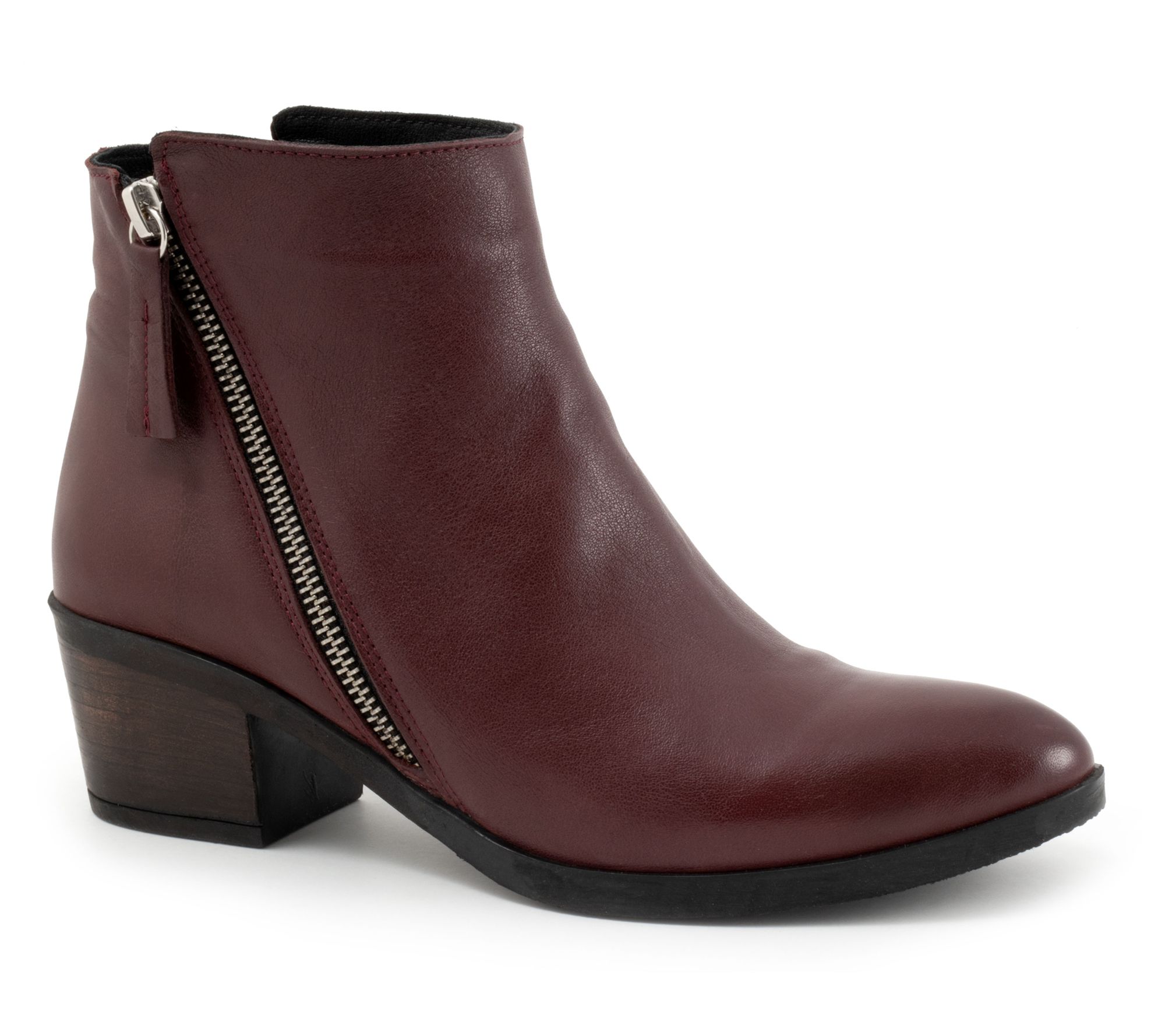 Bueno Women's Camila Leather Stacked Heel Boot