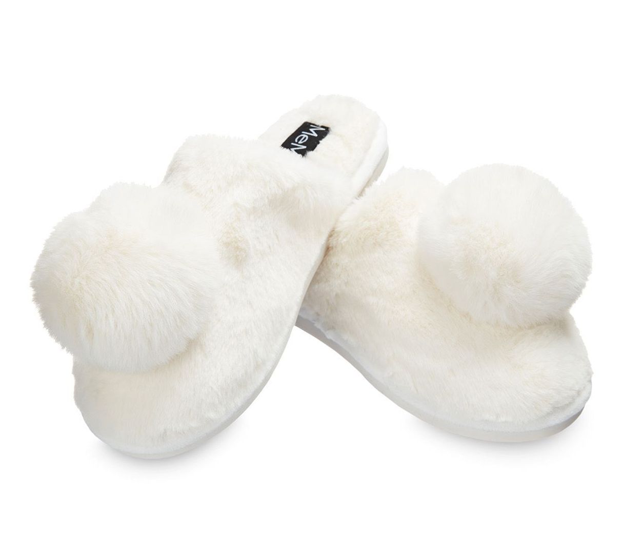 MeMoi Gloria Plush Pom-Pom Slippers