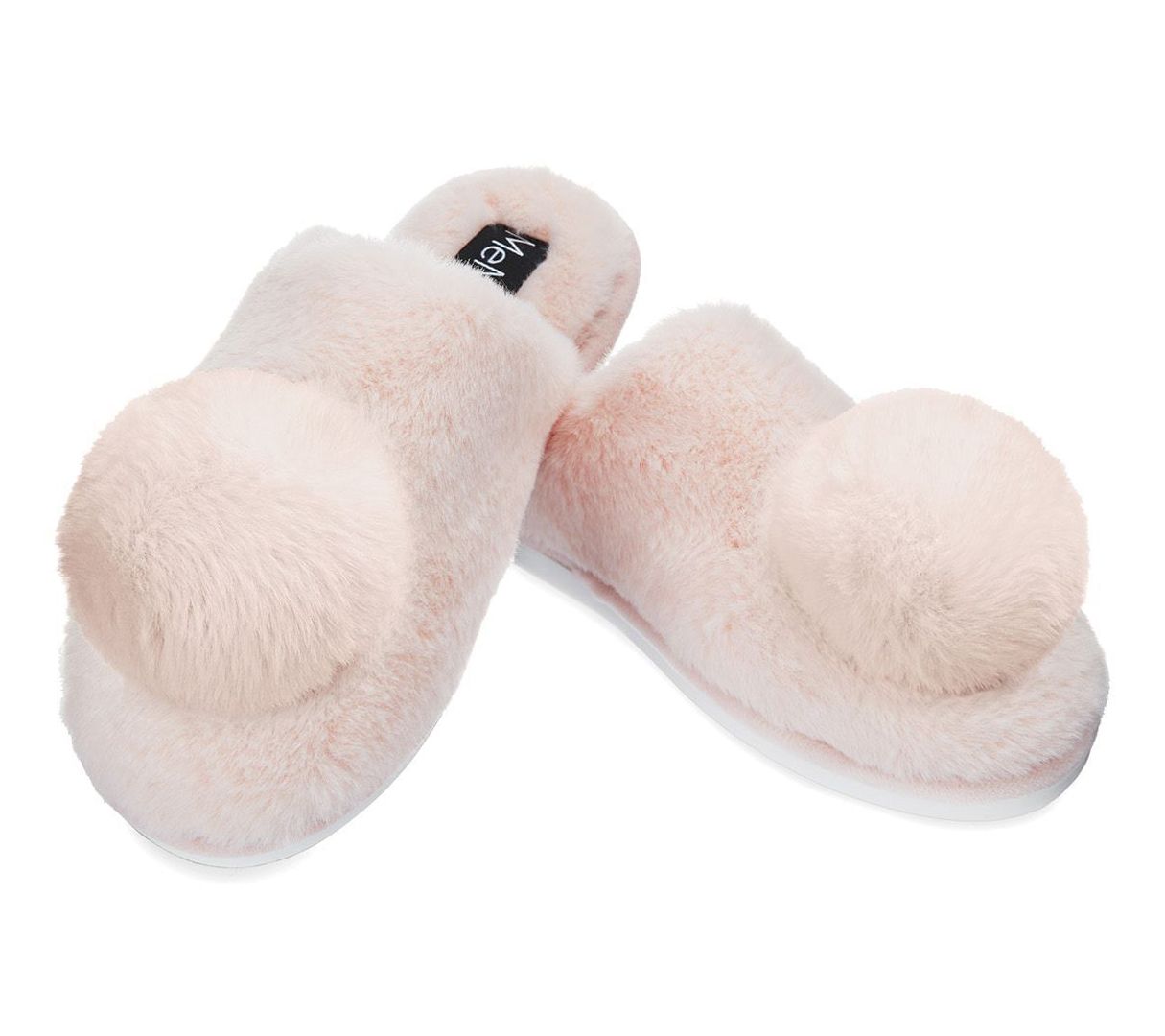 MeMoi Gloria Plush Pom-Pom Slippers
